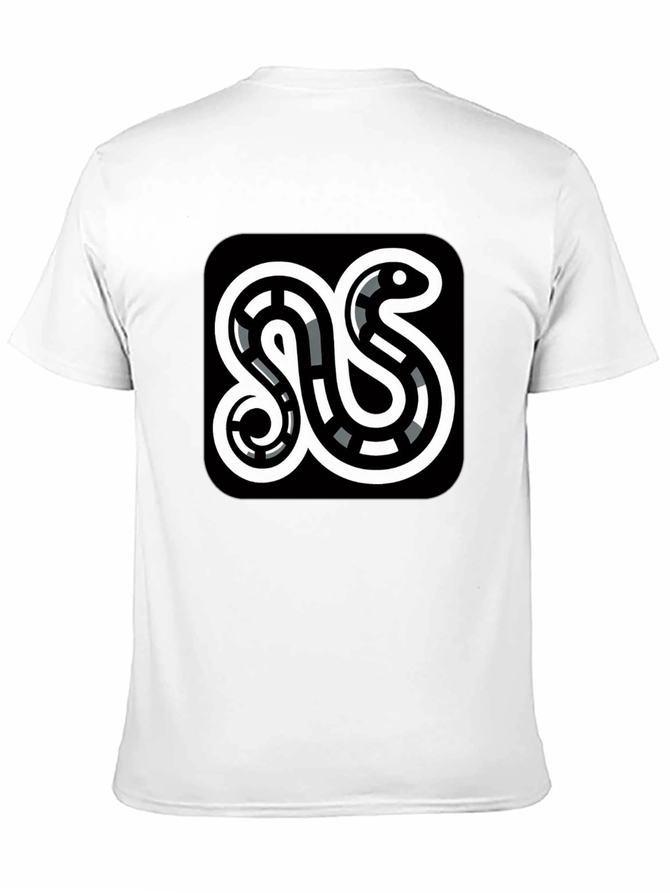 Modern Snake Graphic Black T-Shirt