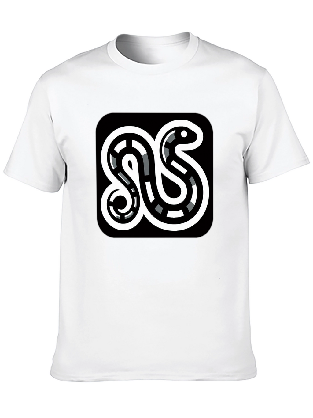 Modern Snake Graphic Black T-Shirt