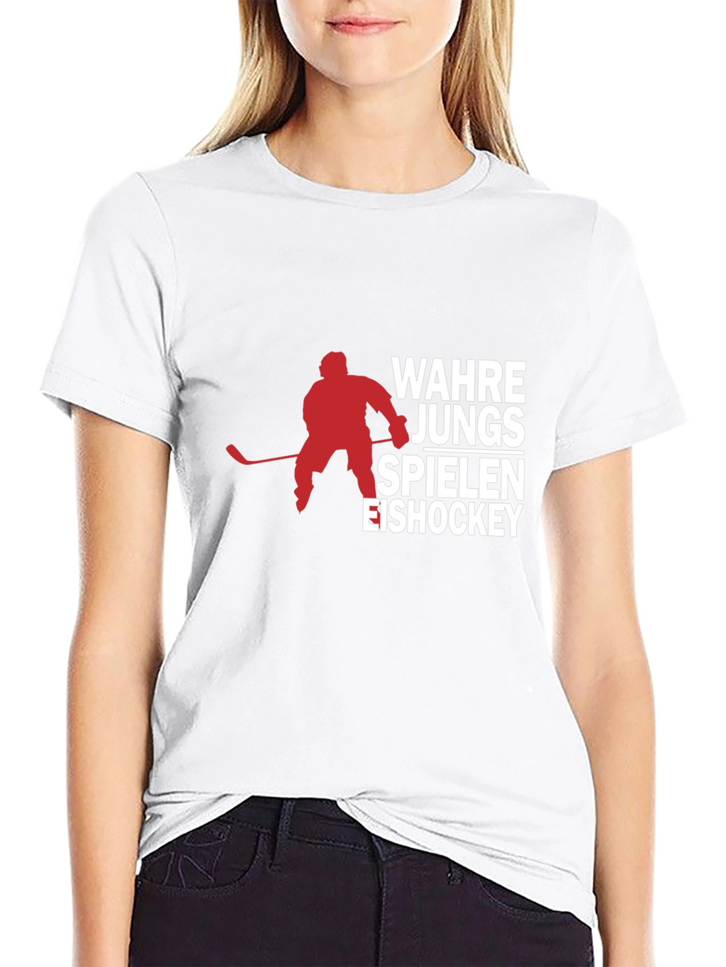 Ice Hockey T-Shirt - Wahre Jungs Spielen Eishockey