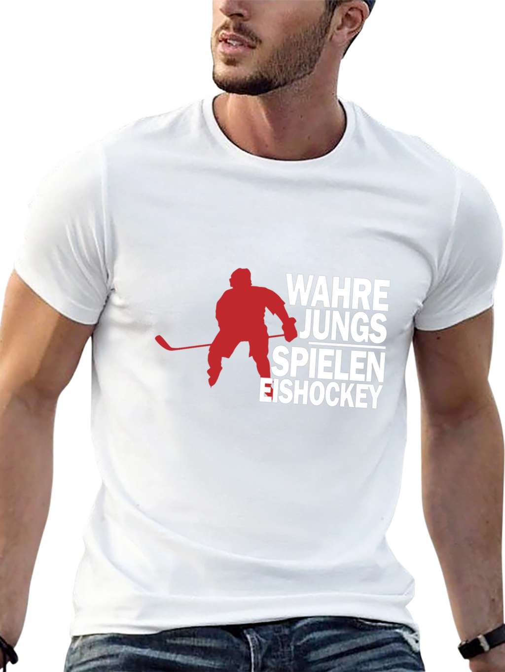 Ice Hockey T-Shirt - Wahre Jungs Spielen Eishockey