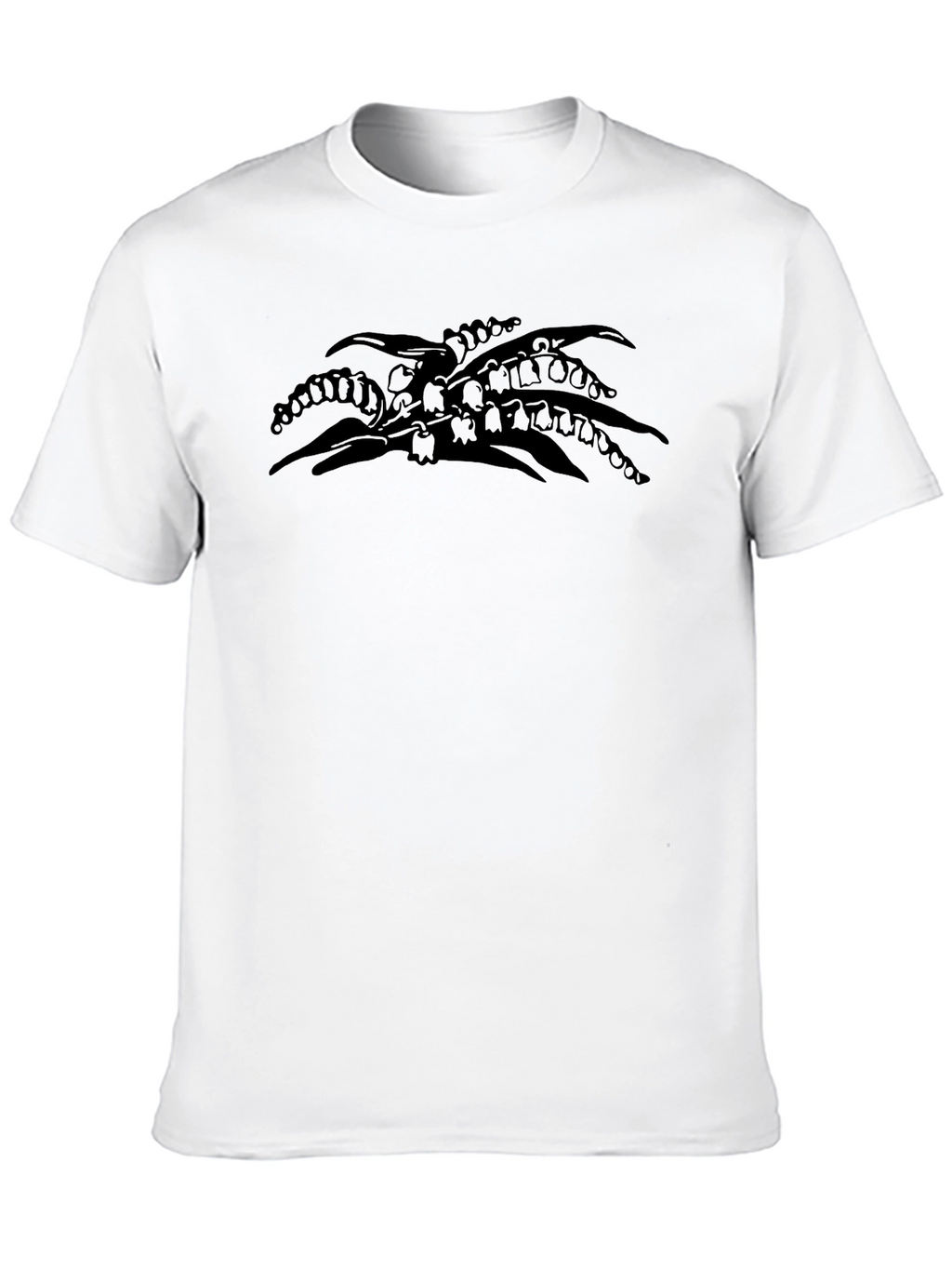 Lily of the Valley Black Graphic T-Shirt