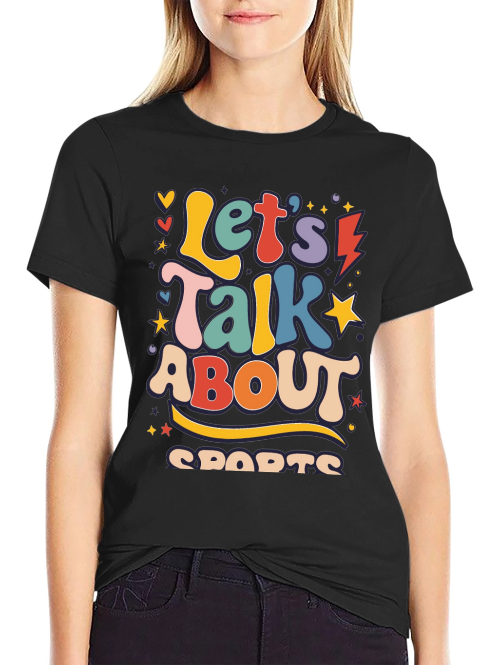 Retro Lets Talk About Sports Graphic Tee