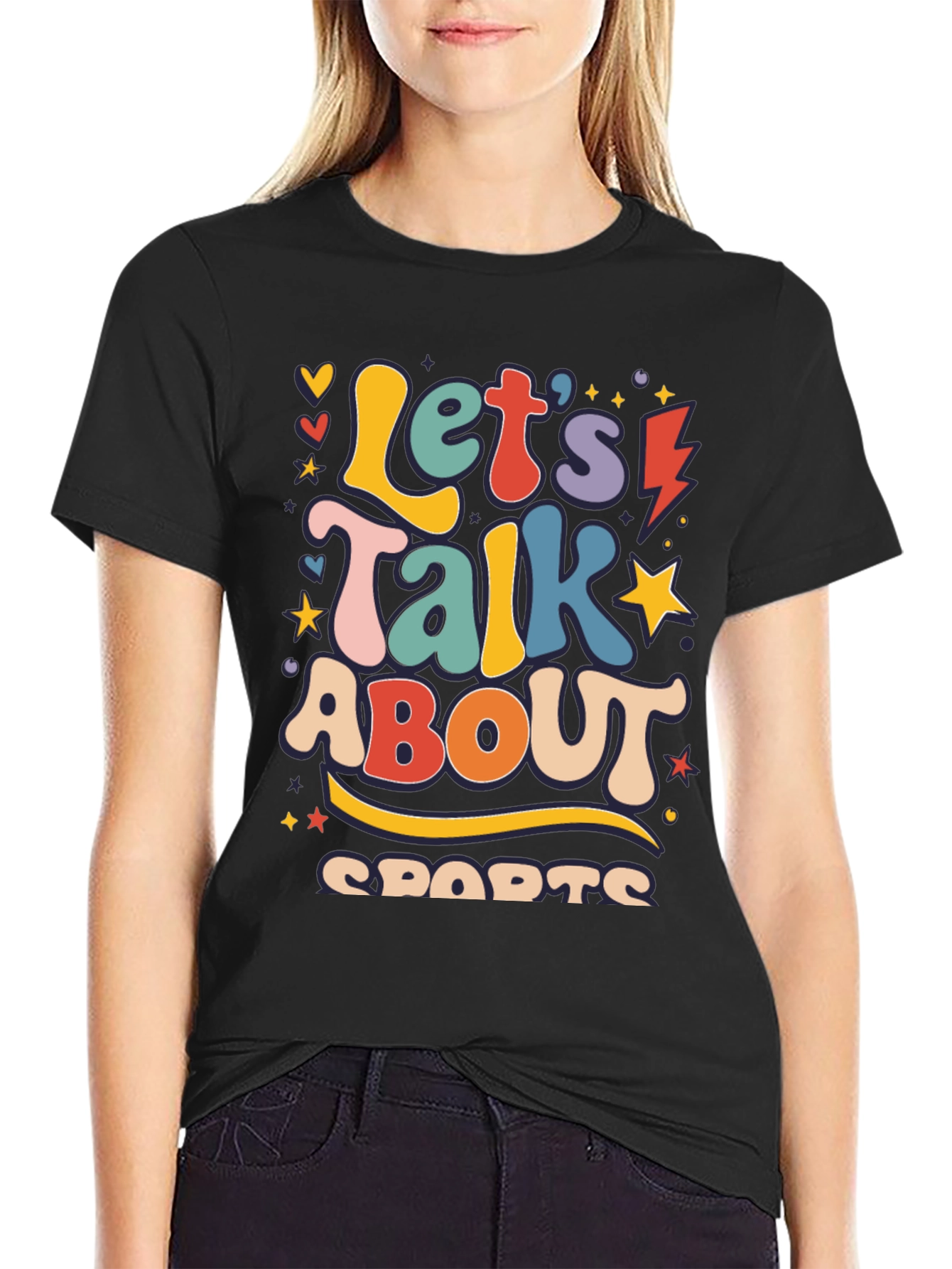Retro Lets Talk About Sports Graphic Tee