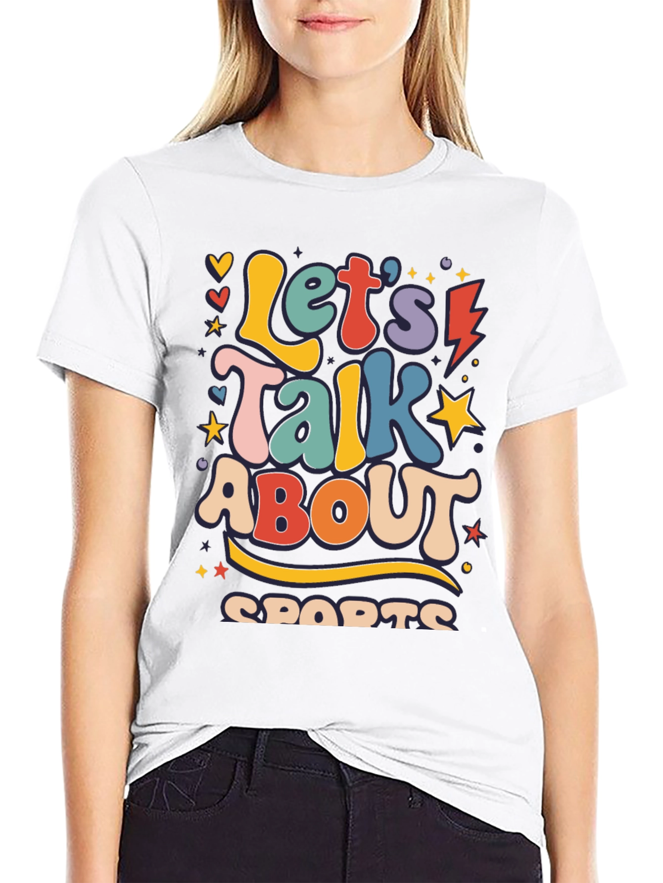 Retro Lets Talk About Sports Graphic Tee