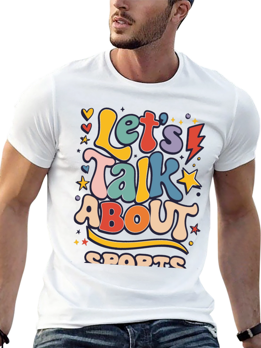 Retro Lets Talk About Sports Graphic Tee