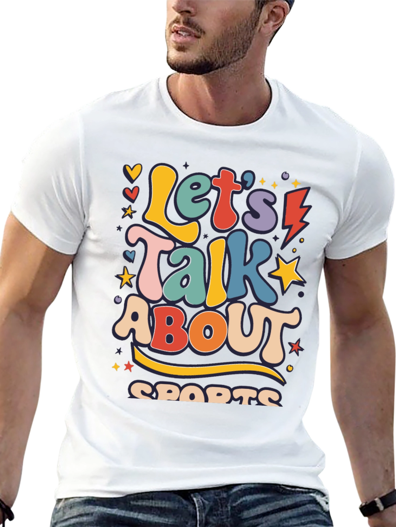 Retro Lets Talk About Sports Graphic Tee