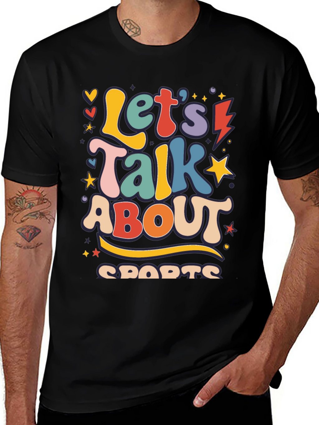Retro Lets Talk About Sports Graphic Tee