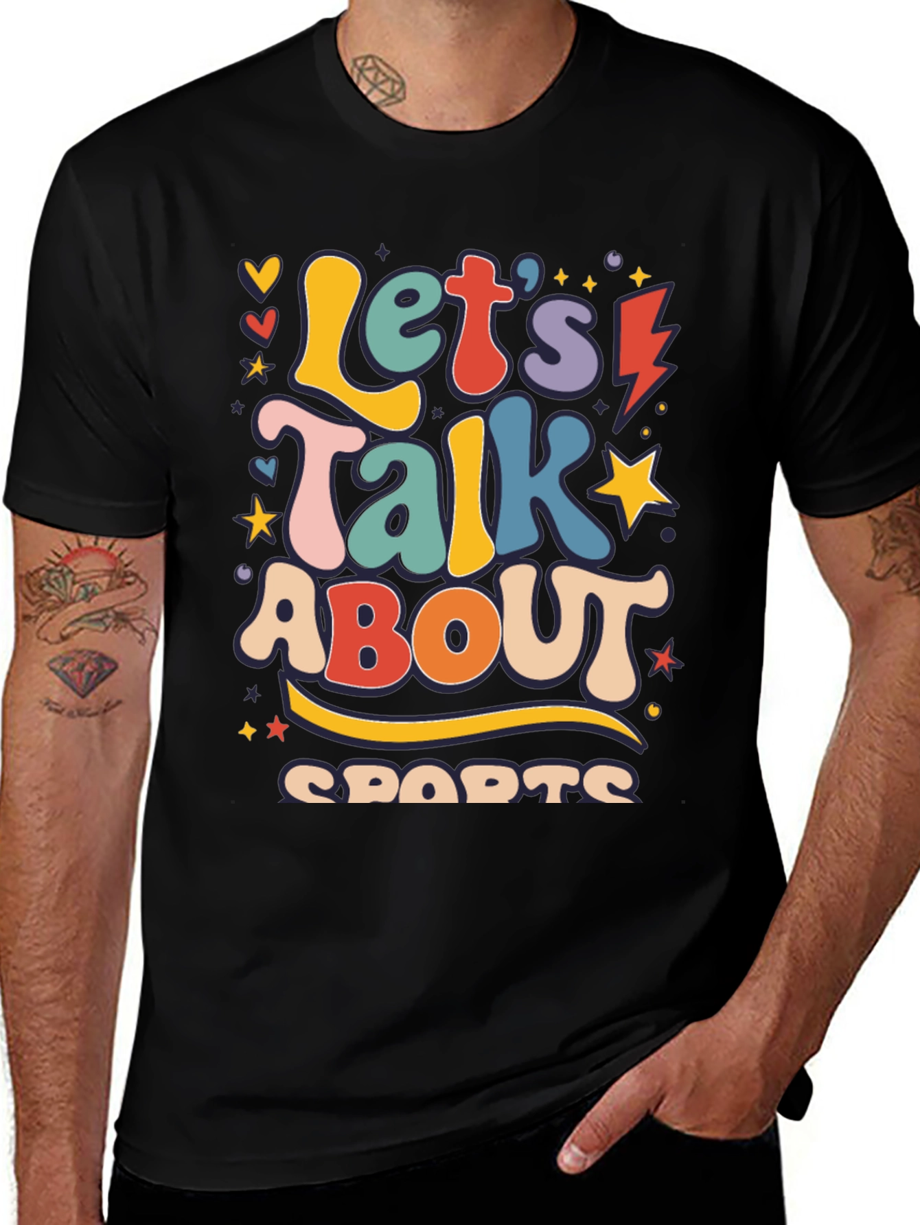 Retro Lets Talk About Sports Graphic Tee