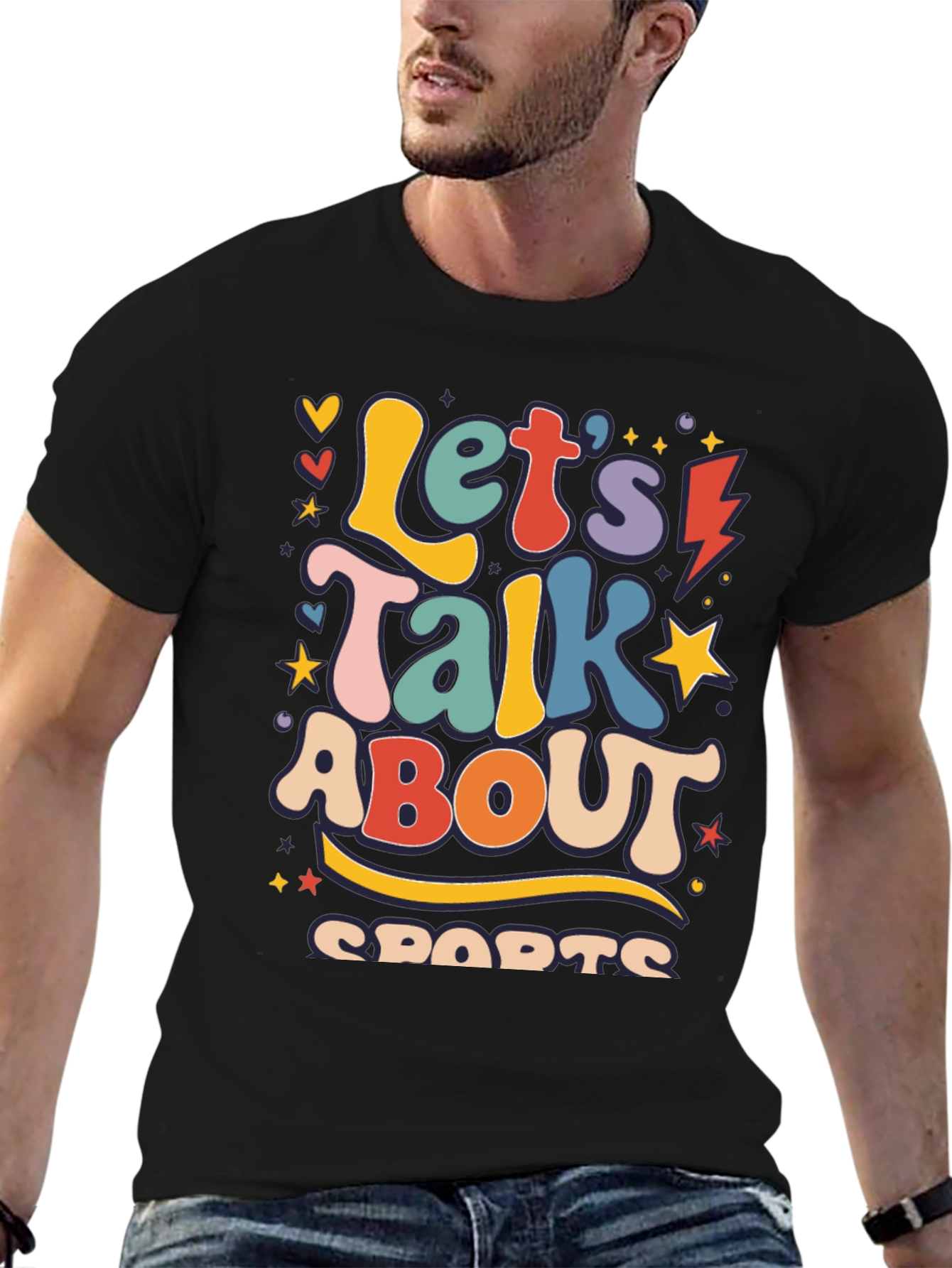 Retro Lets Talk About Sports Graphic Tee