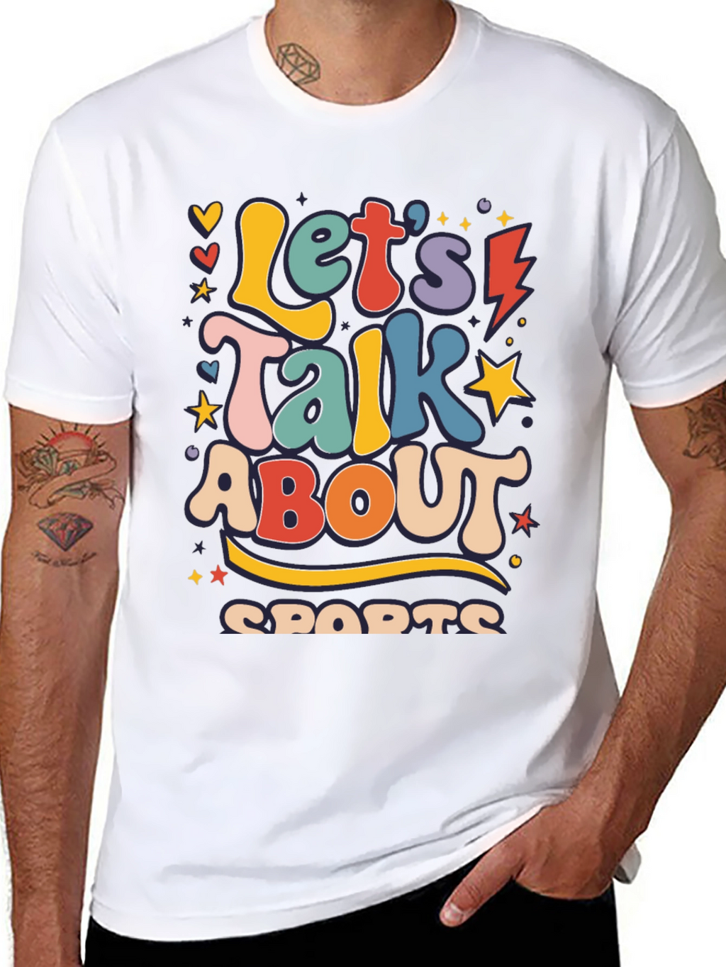 Retro Lets Talk About Sports Graphic Tee