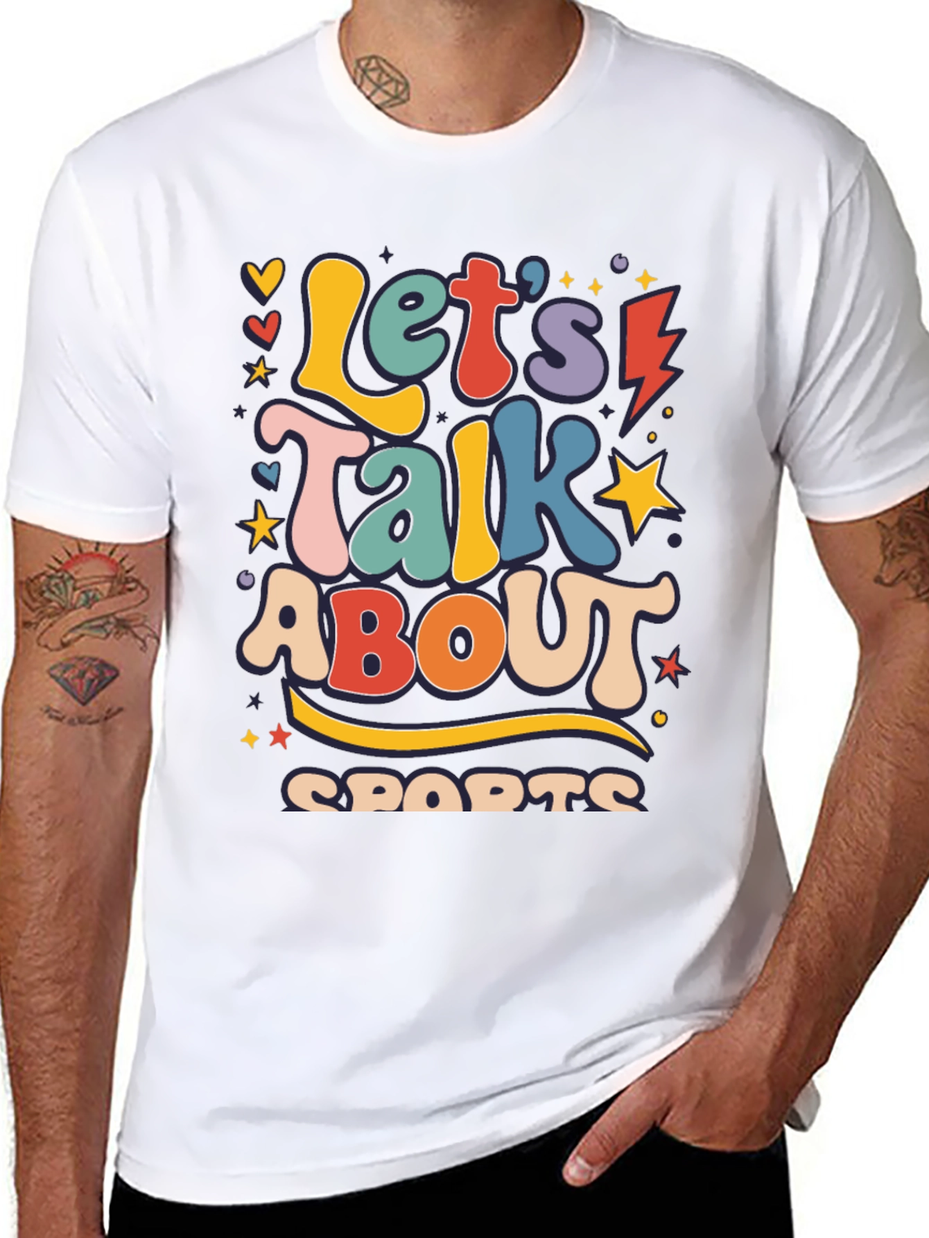 Retro Lets Talk About Sports Graphic Tee