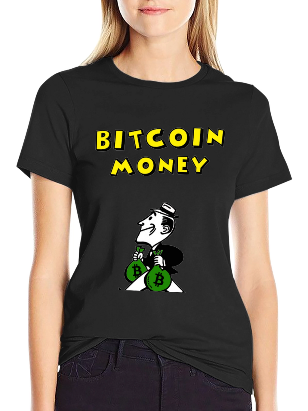 Bitcoin Money Black Graphic Tee