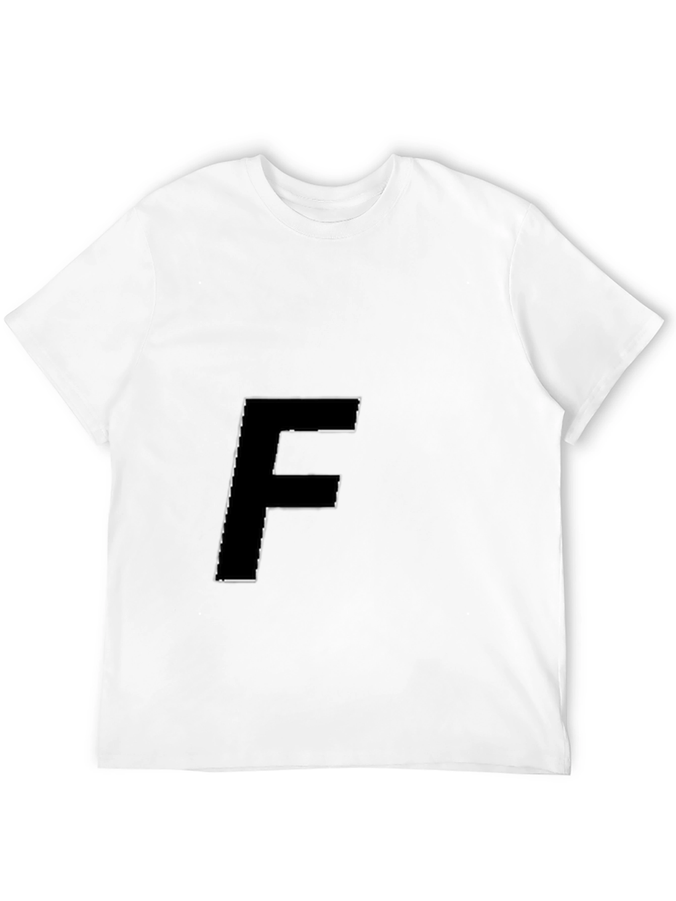 Modern Black T-Shirt with Bold F Graphic