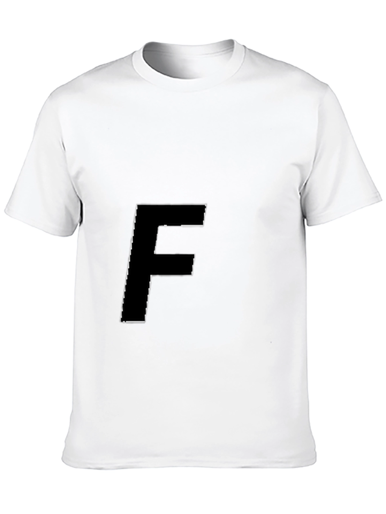 Modern Black T-Shirt with Bold F Graphic