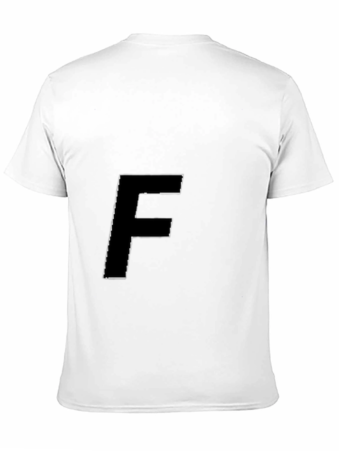 Modern Black T-Shirt with Bold F Graphic