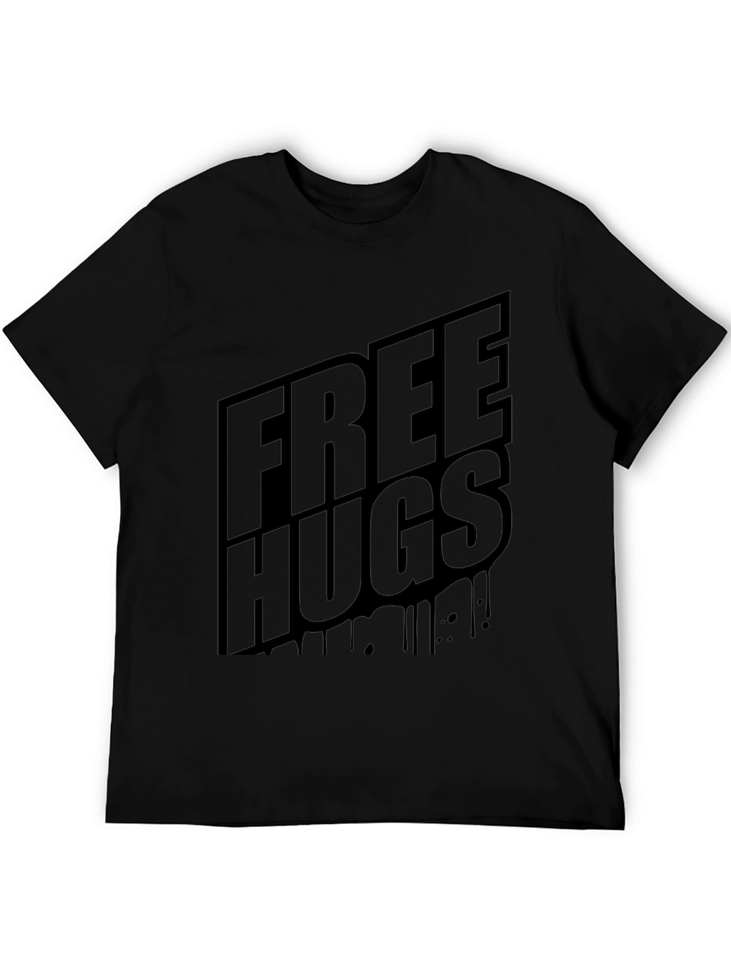 Free Hugs Graphic T-Shirt - Black