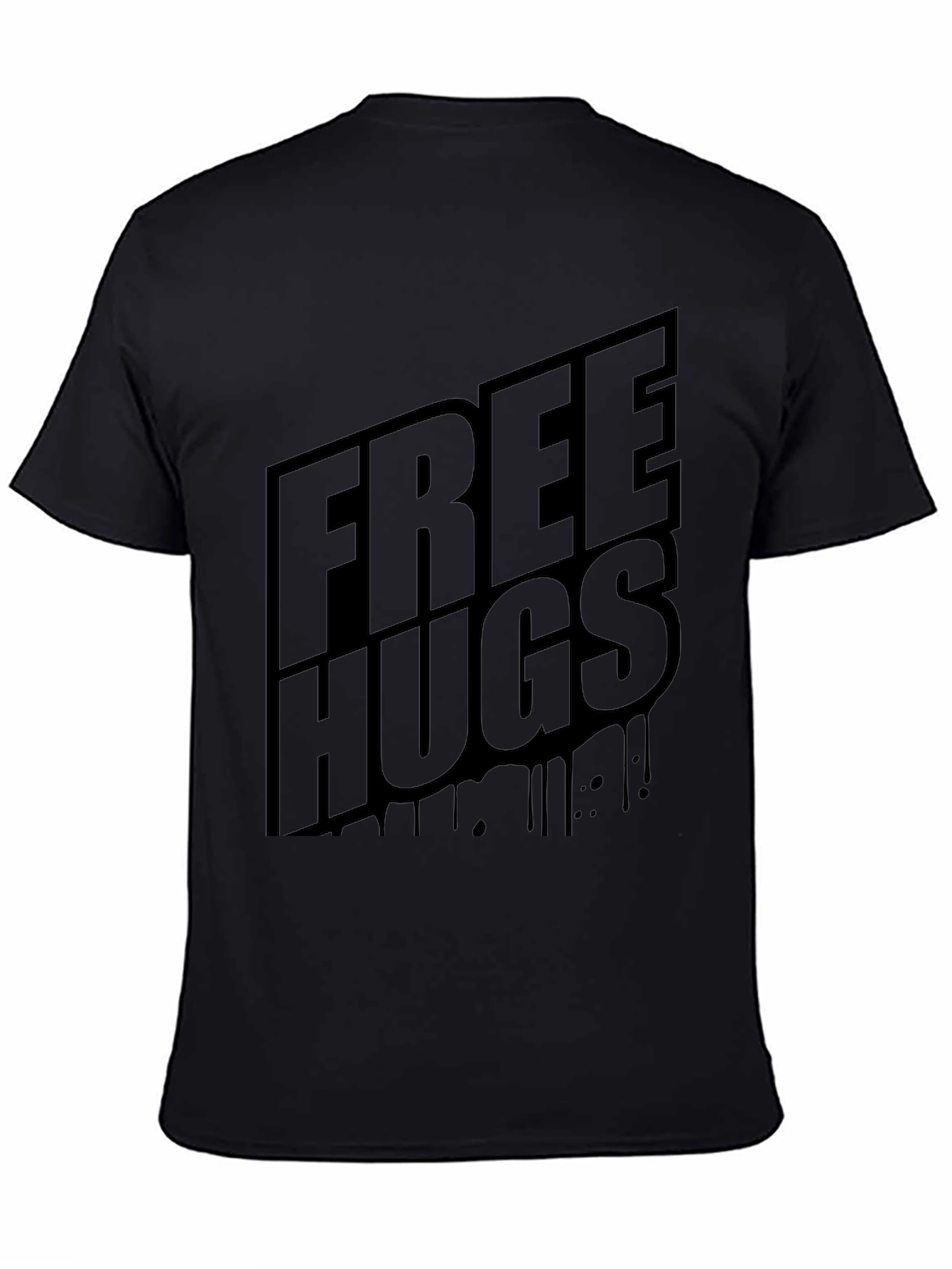 Free Hugs Graphic T-Shirt - Black