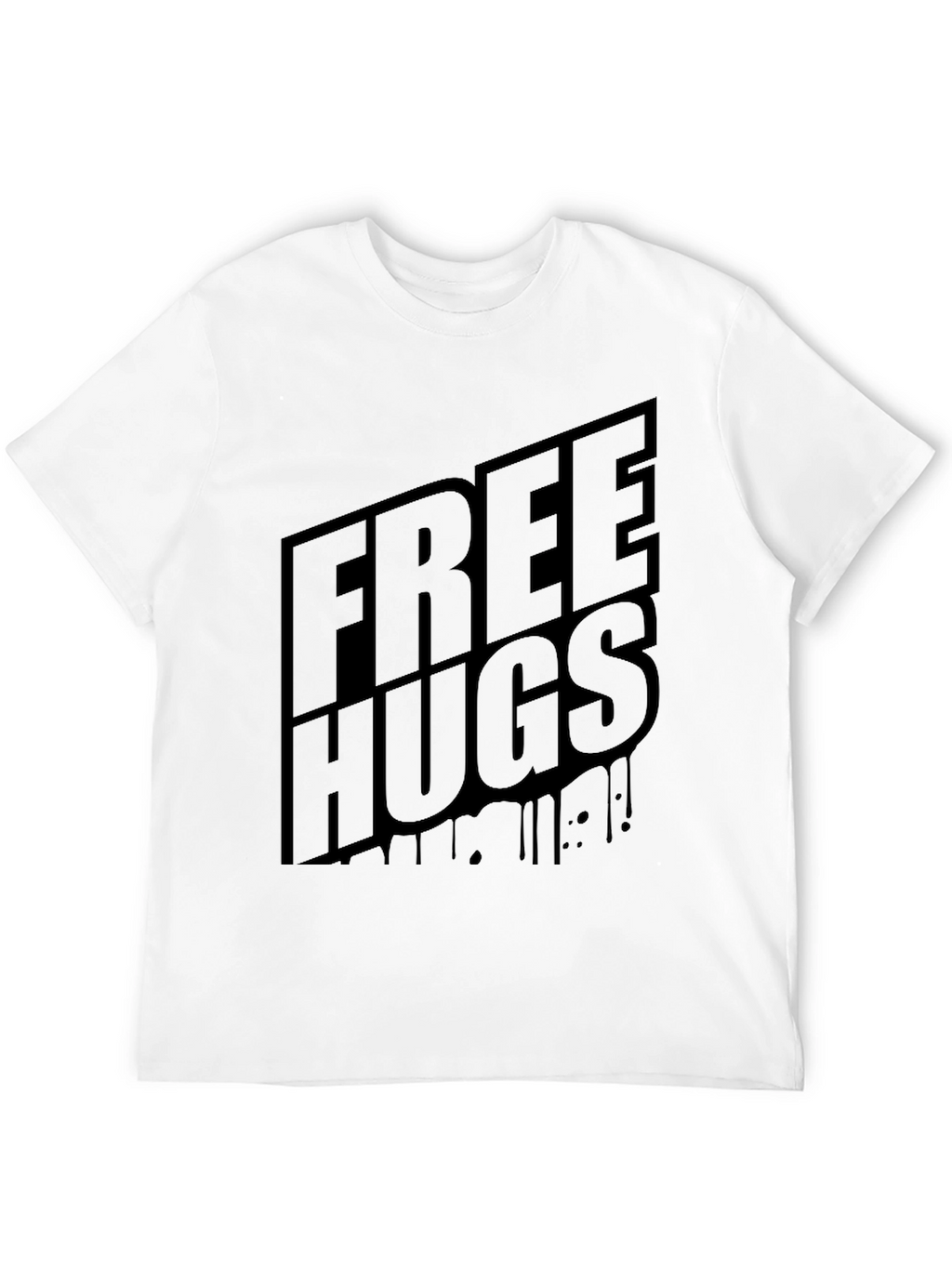 Free Hugs Graphic T-Shirt - Black