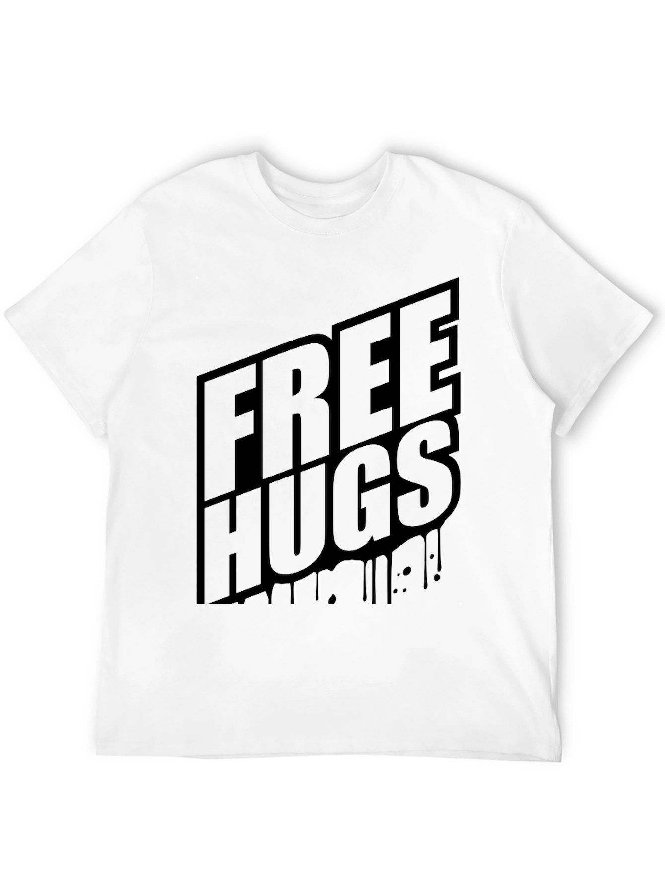 Free Hugs Graphic T-Shirt - Black