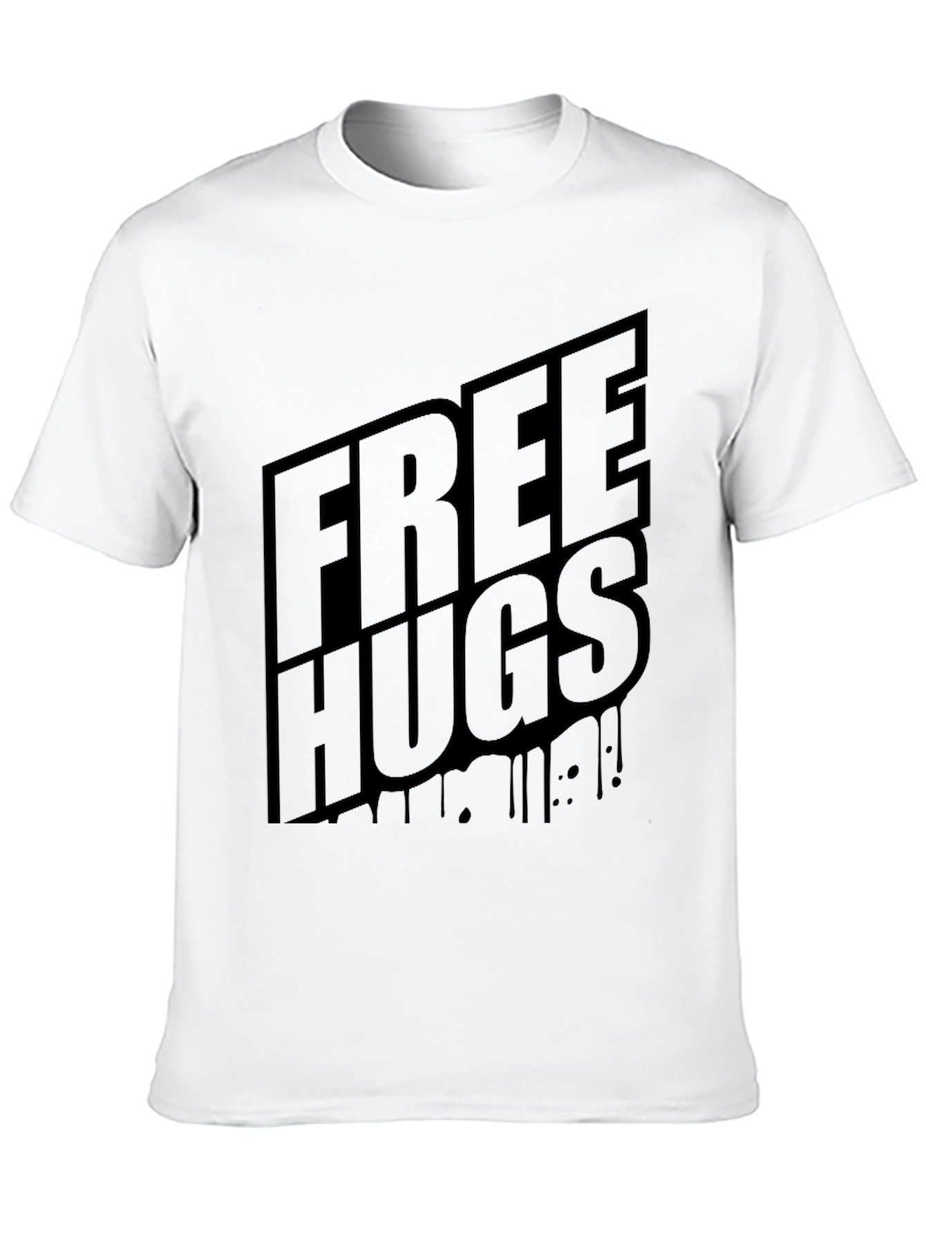 Free Hugs Graphic T-Shirt - Black