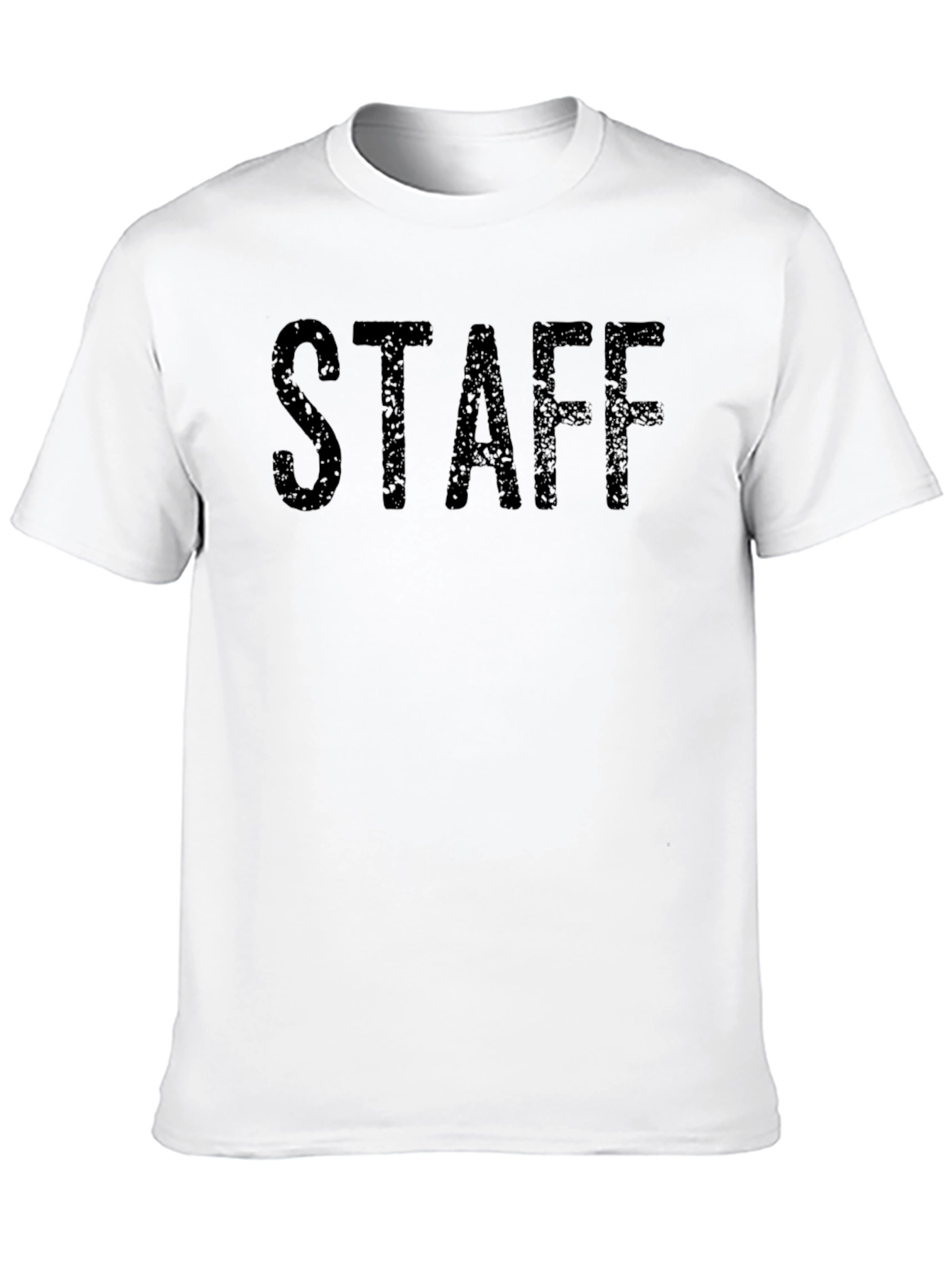 Black Staff Graphic Crew Neck T-Shirt