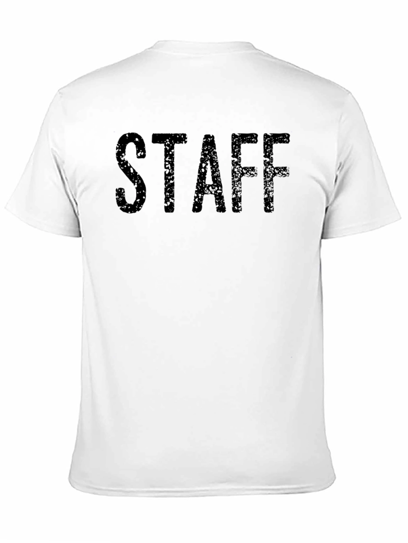 Black Staff Graphic Crew Neck T-Shirt