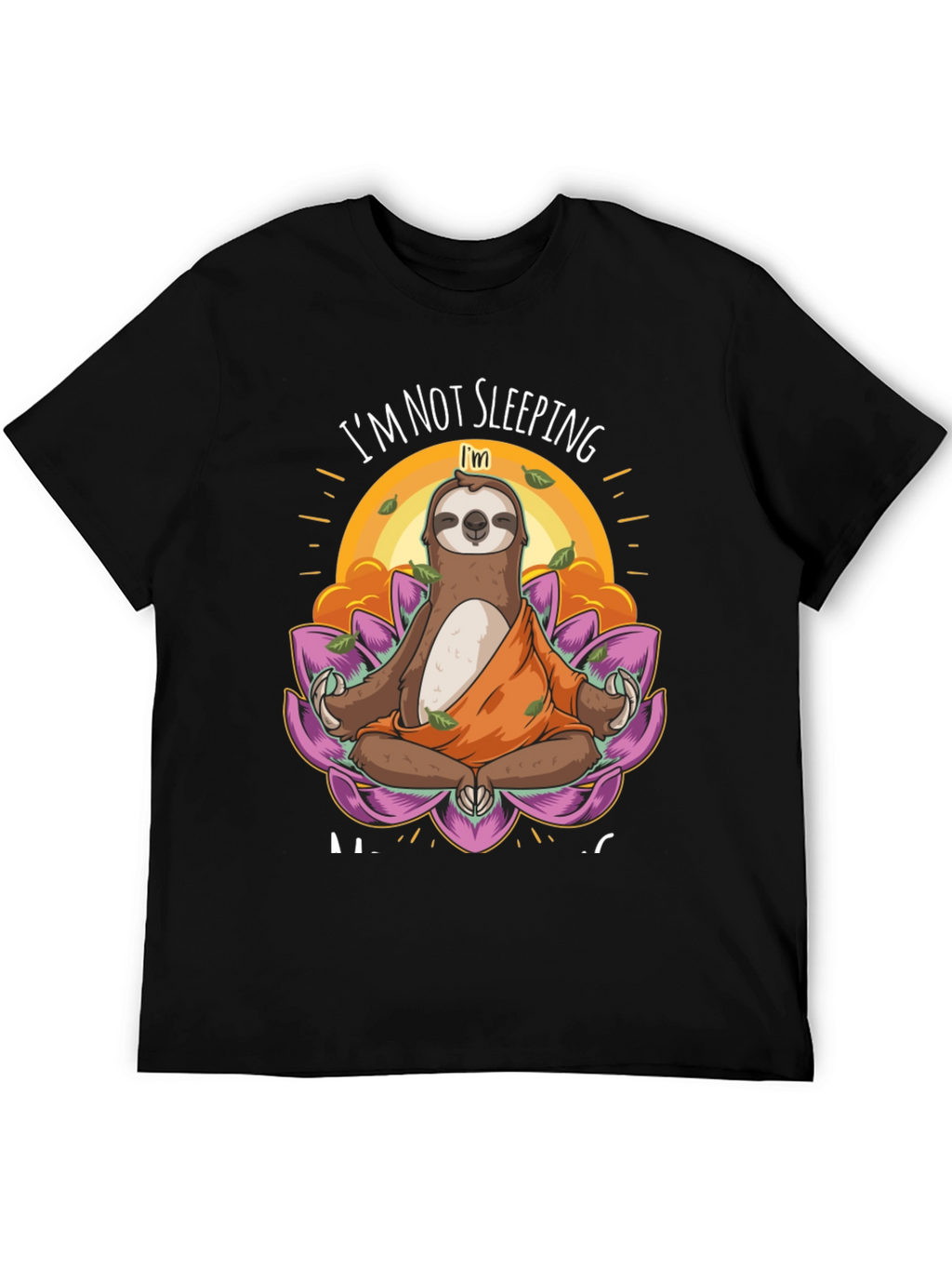 Meditating Sloth Graphic Tee - Funny Yoga Shirt