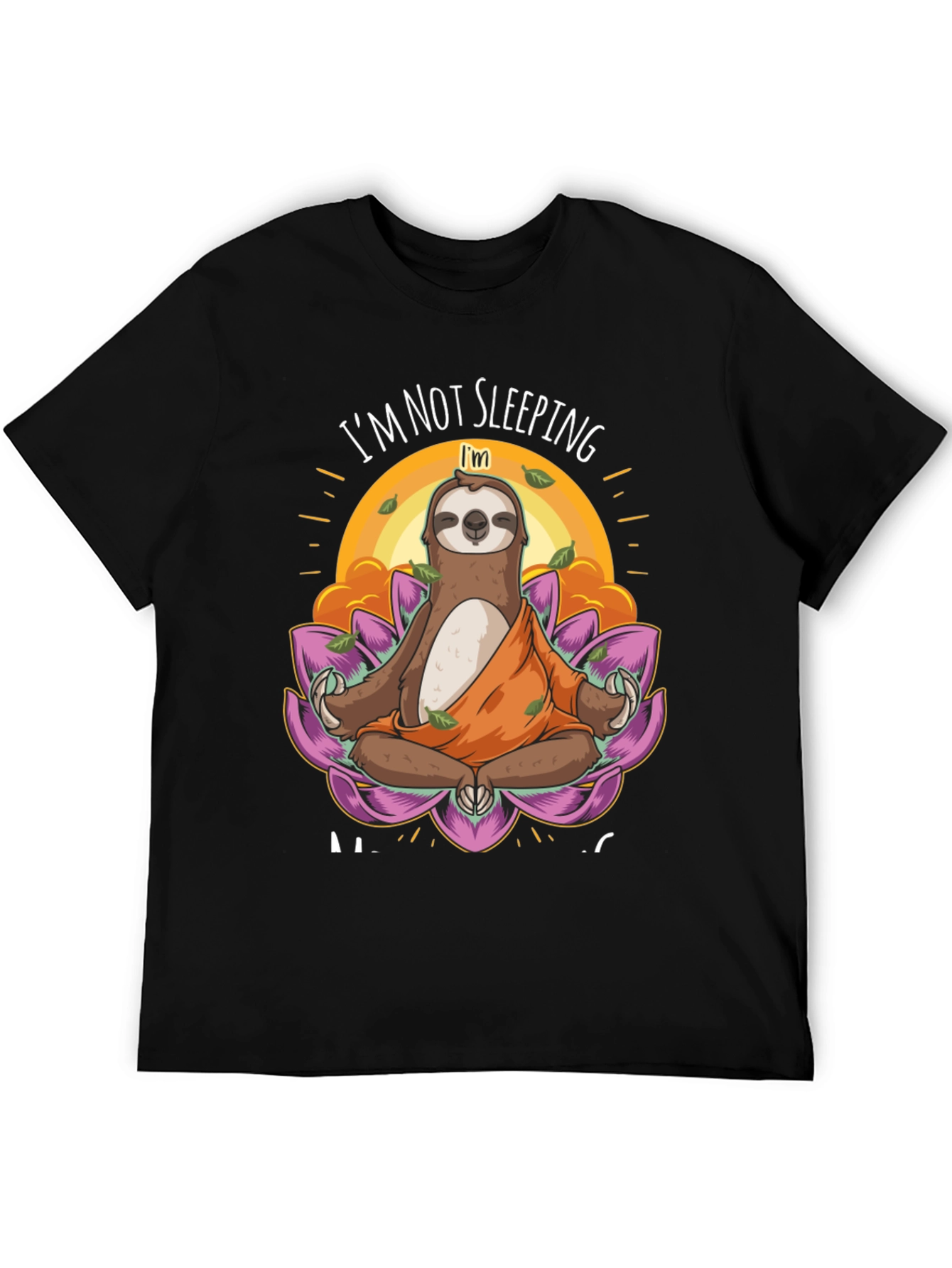 Meditating Sloth Graphic Tee - Funny Yoga Shirt