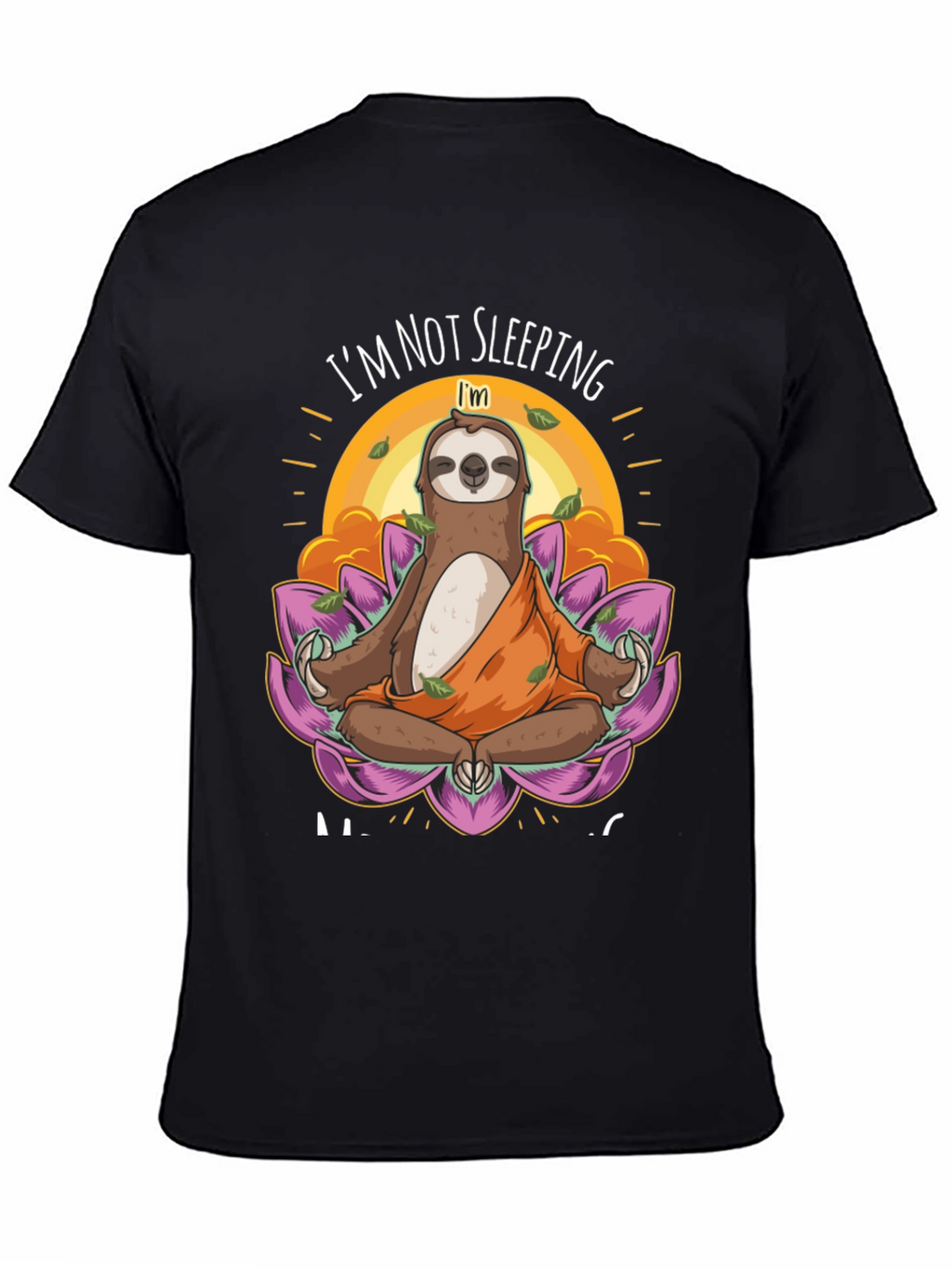 Meditating Sloth Graphic Tee - Funny Yoga Shirt