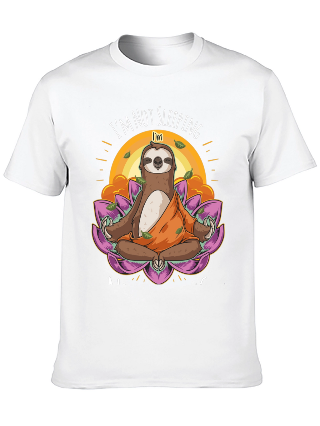Meditating Sloth Graphic Tee - Funny Yoga Shirt