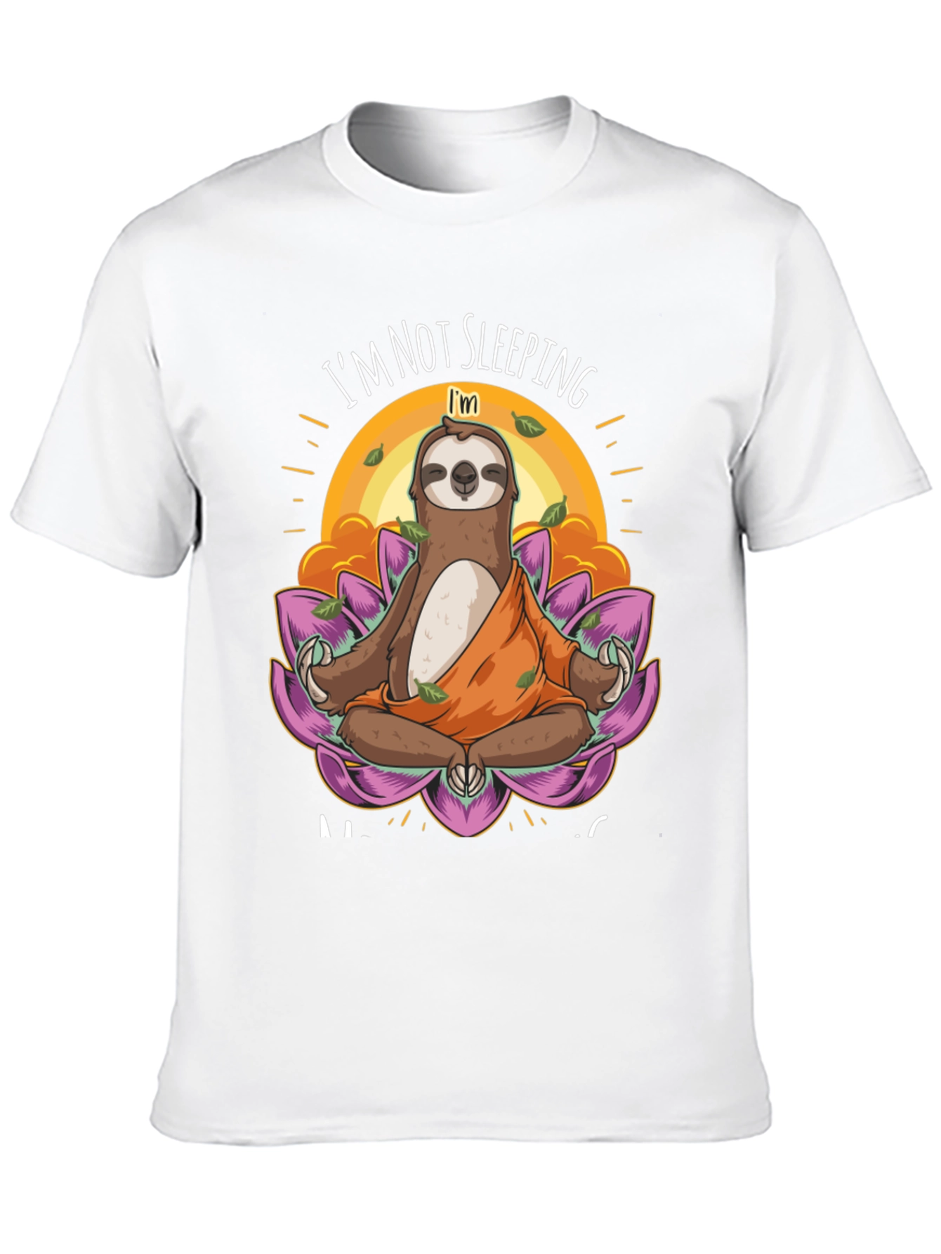 Meditating Sloth Graphic Tee - Funny Yoga Shirt