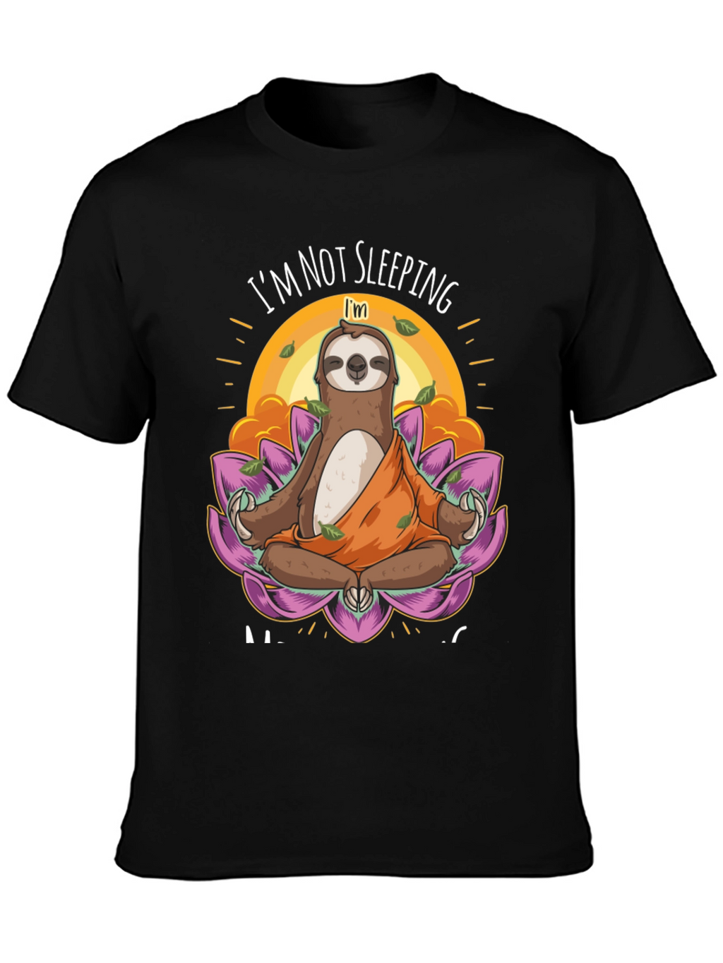 Meditating Sloth Graphic Tee - Funny Yoga Shirt