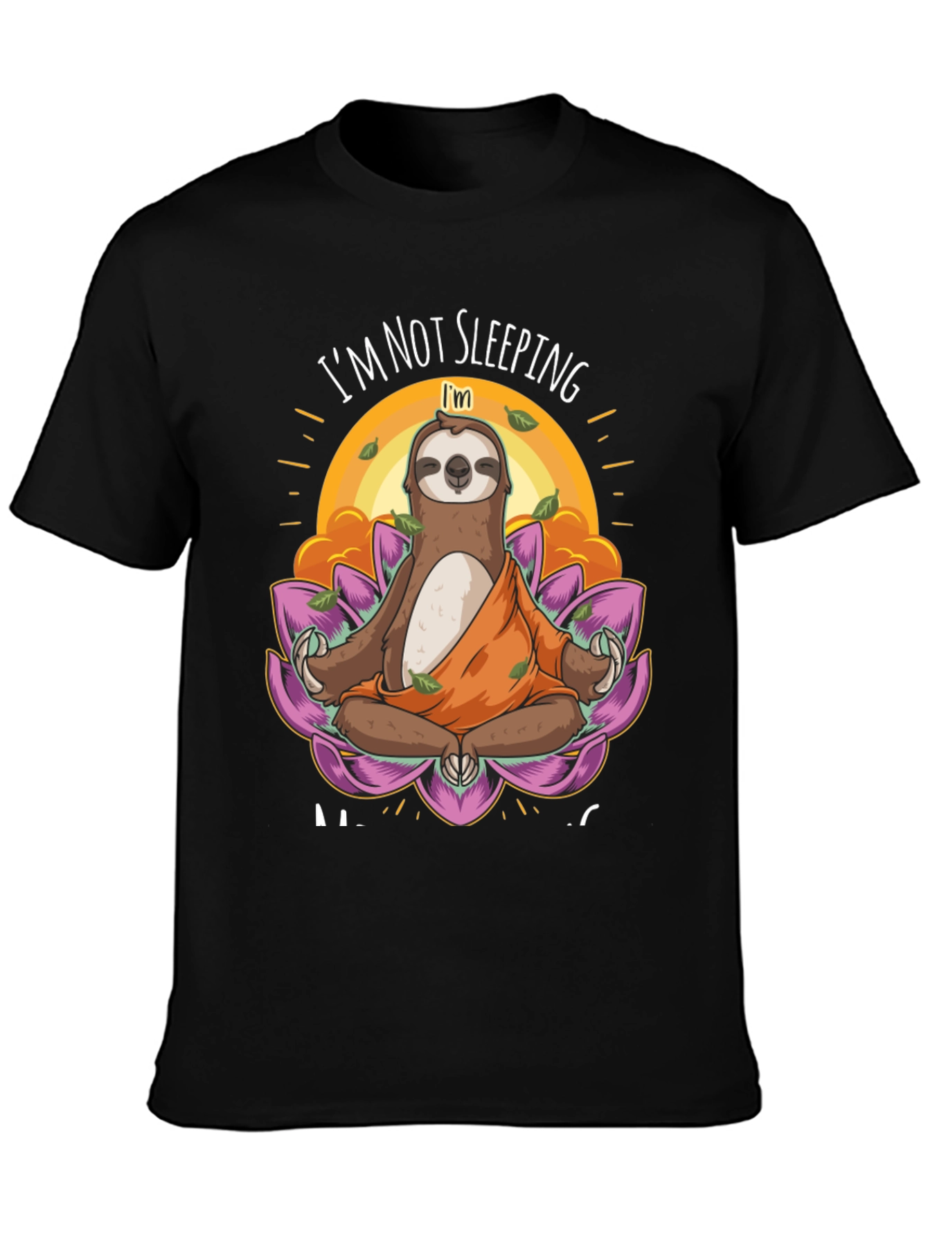 Meditating Sloth Graphic Tee - Funny Yoga Shirt