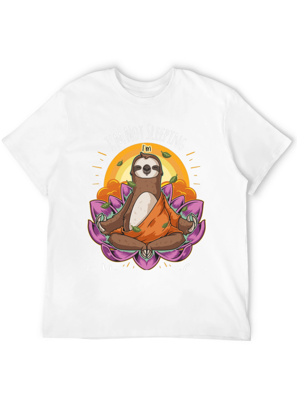 Meditating Sloth Graphic Tee - Funny Yoga Shirt