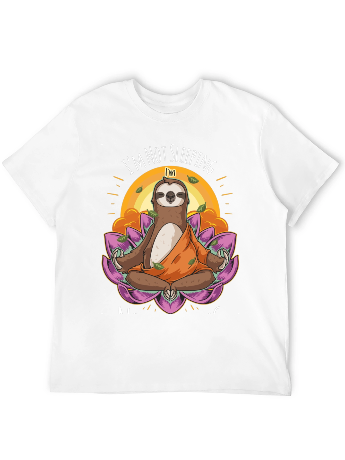 Meditating Sloth Graphic Tee - Funny Yoga Shirt