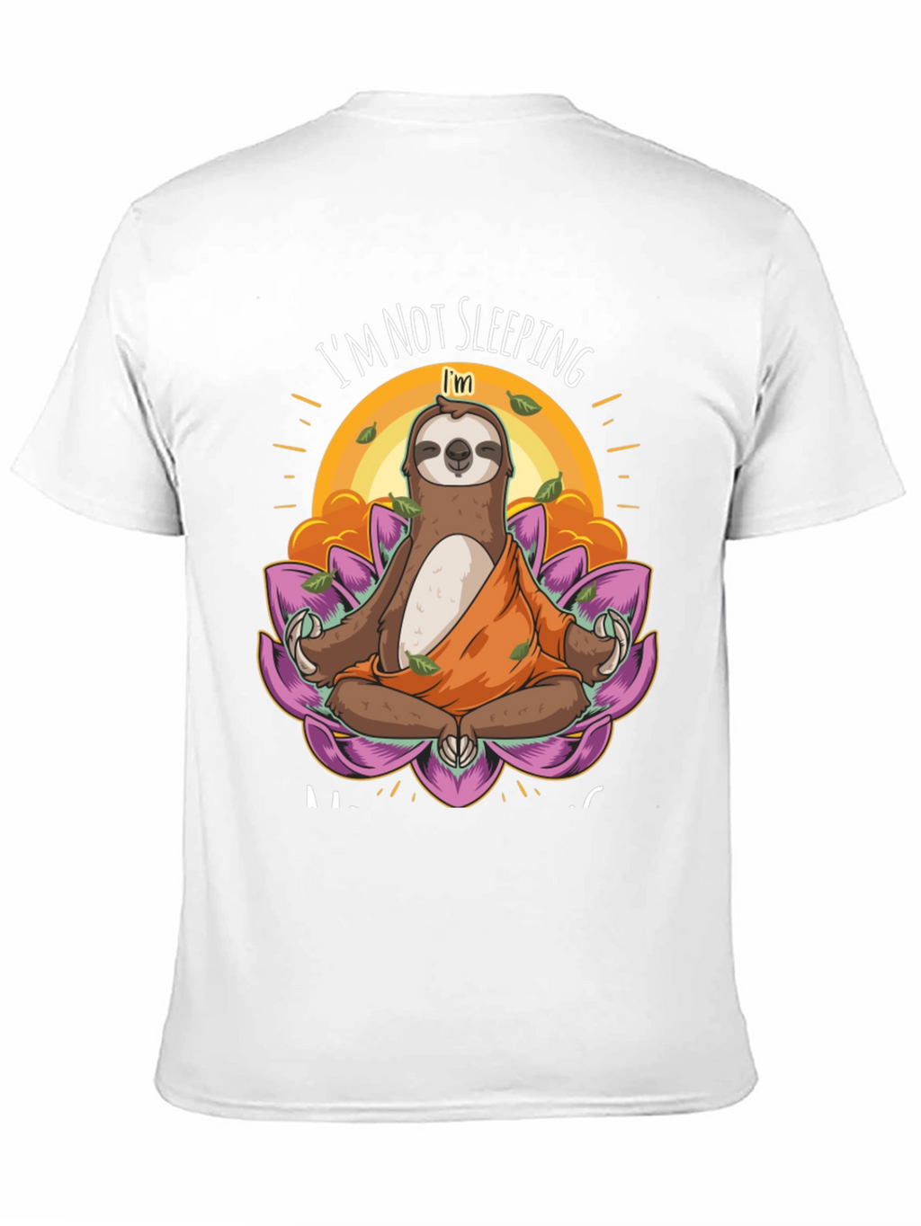 Meditating Sloth Graphic Tee - Funny Yoga Shirt