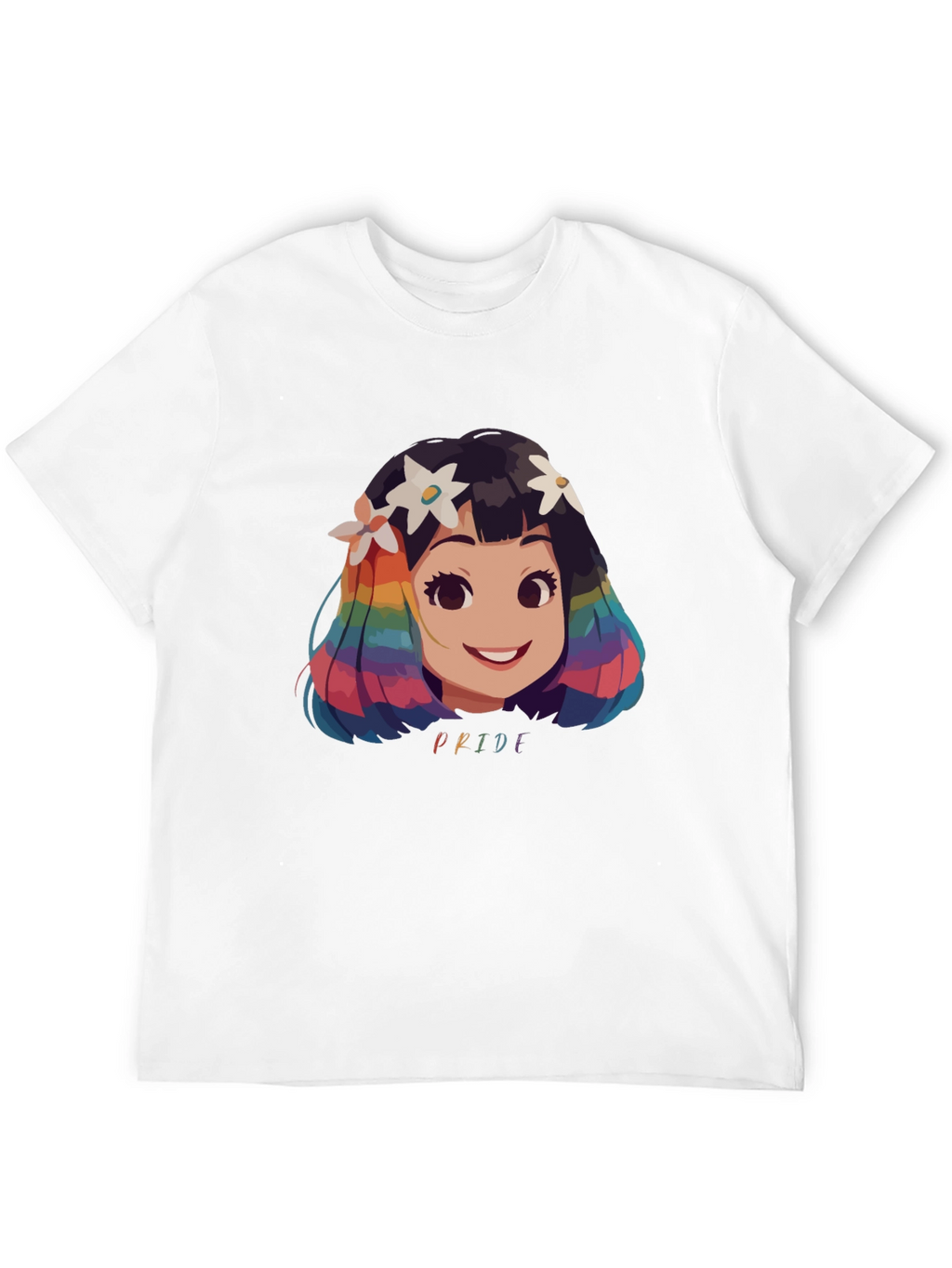Pride Rainbow Hair Cartoon T-Shirt