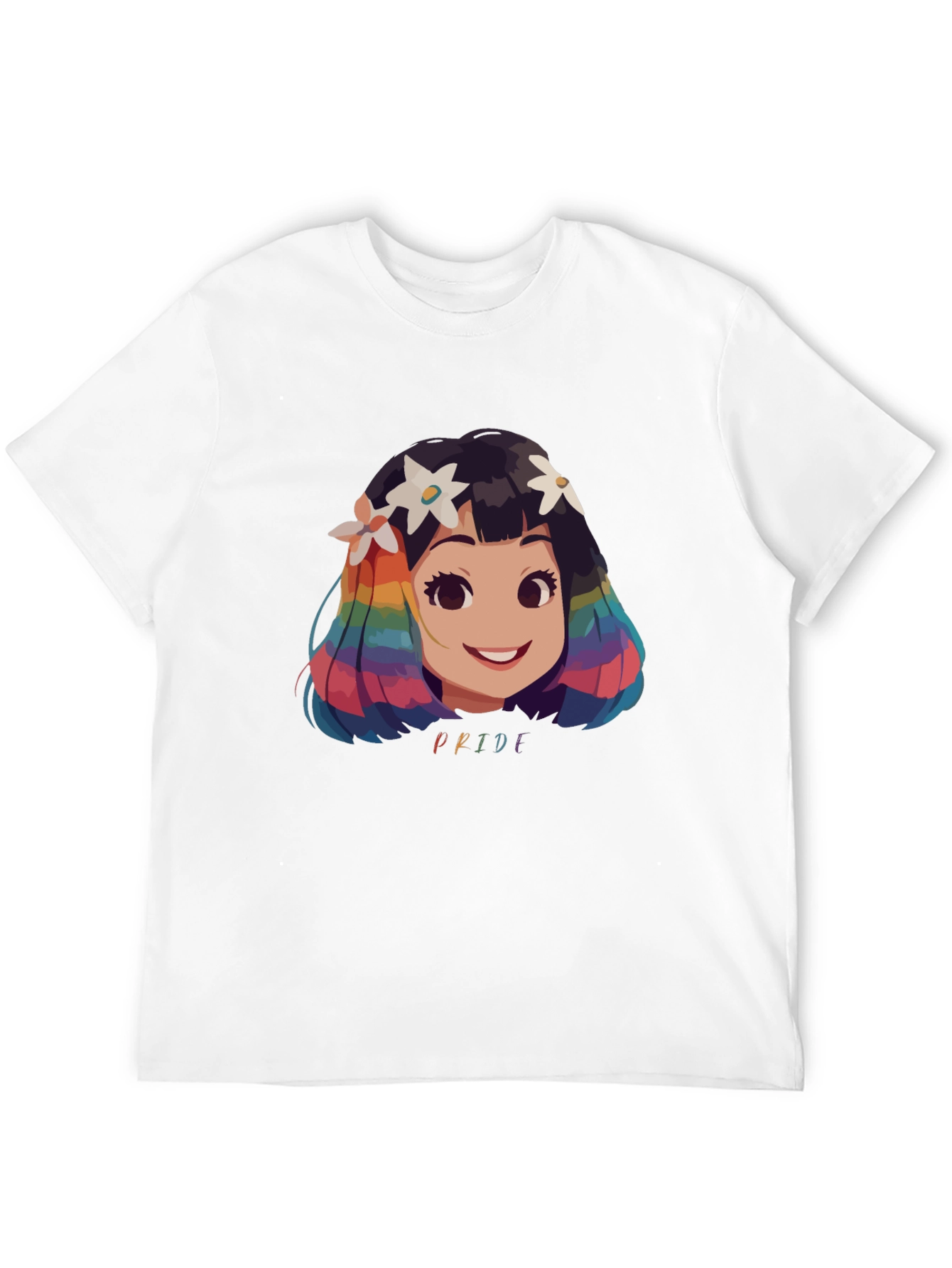 Pride Rainbow Hair Cartoon T-Shirt
