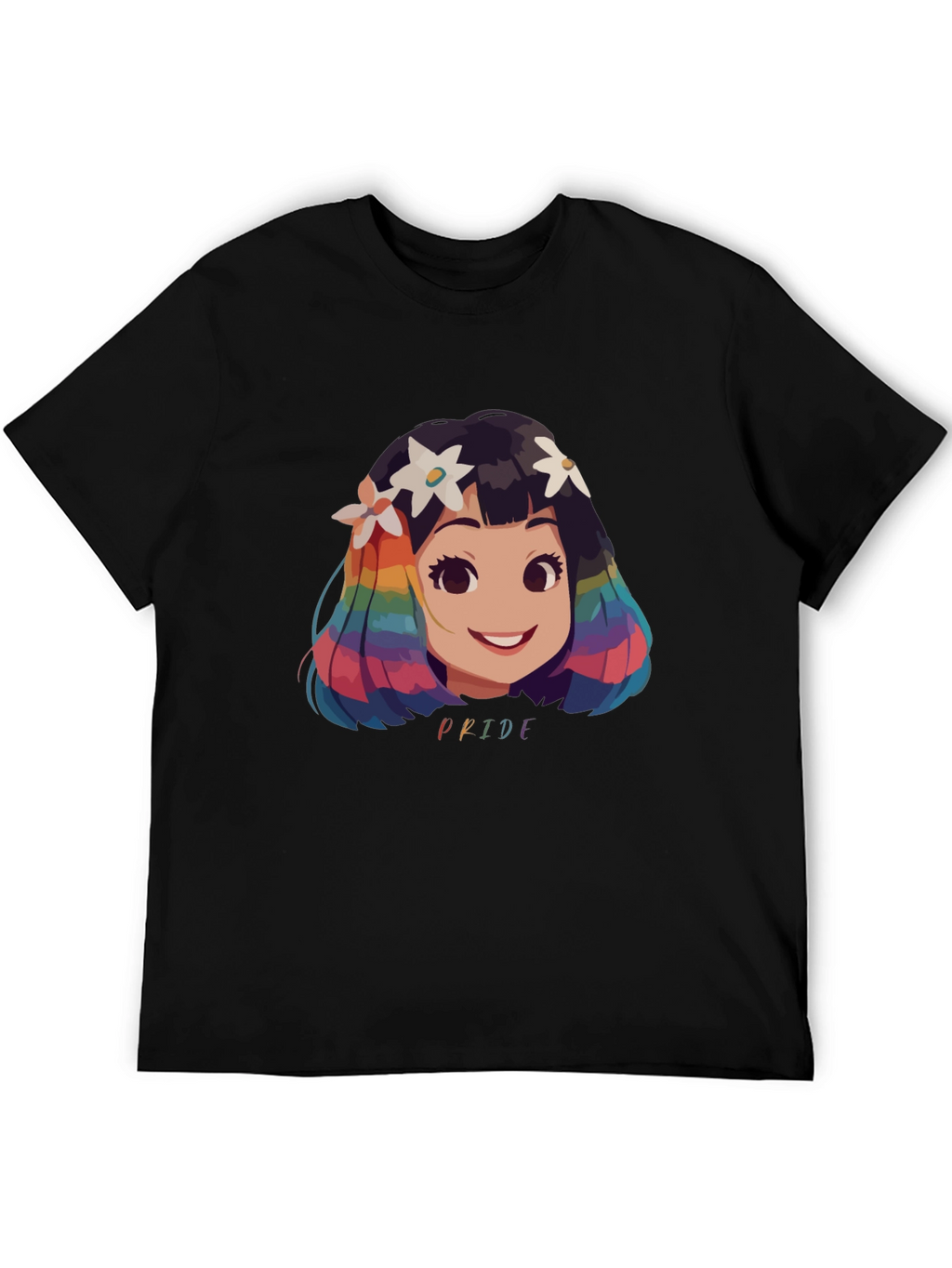 Pride Rainbow Hair Cartoon T-Shirt