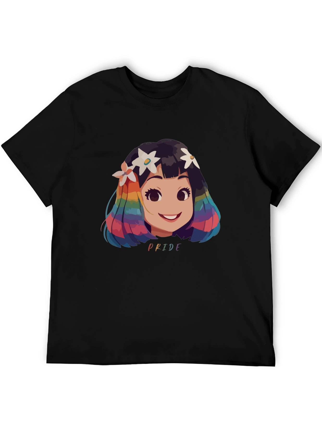 Pride Rainbow Hair Cartoon T-Shirt