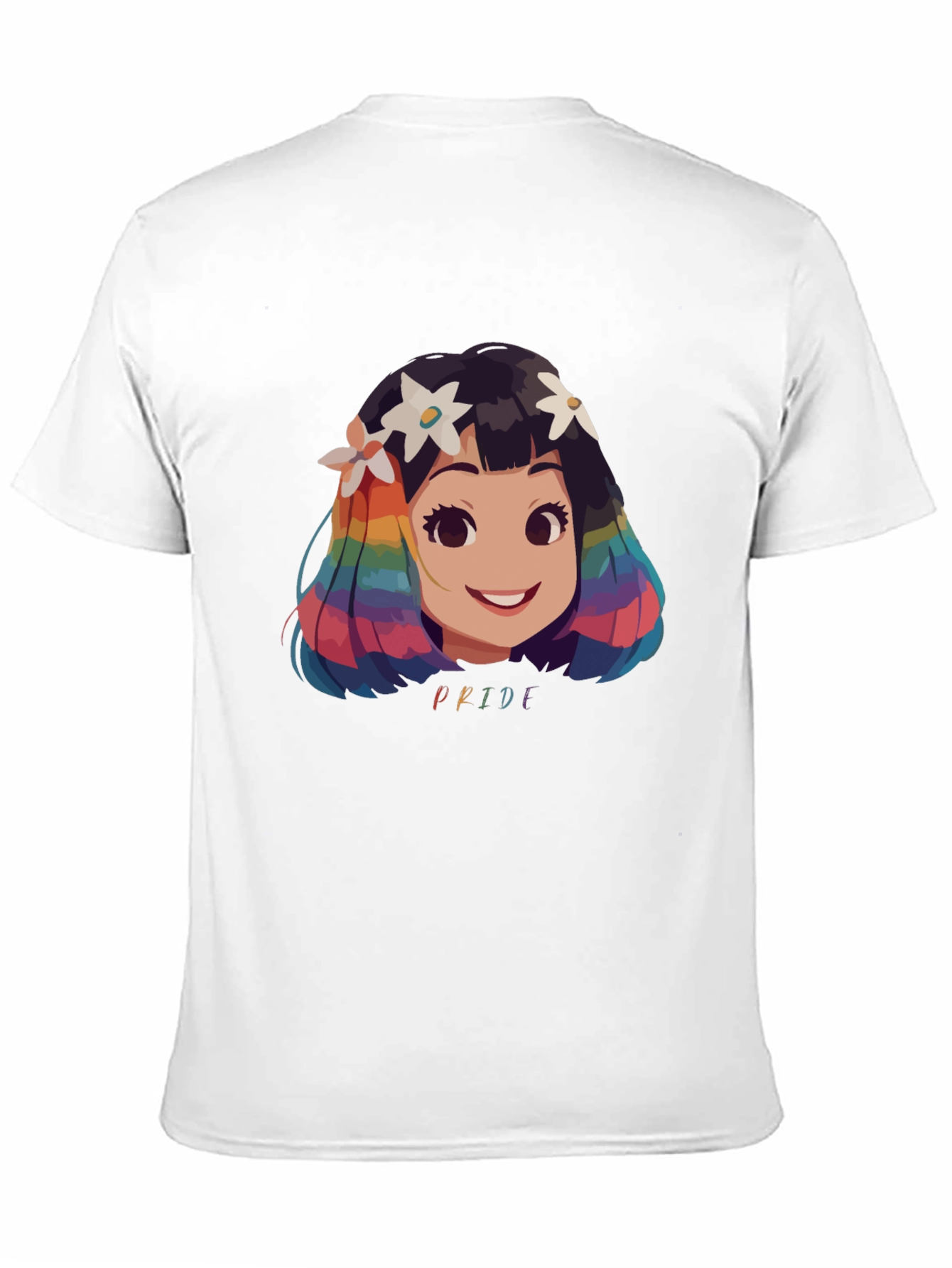 Pride Rainbow Hair Cartoon T-Shirt