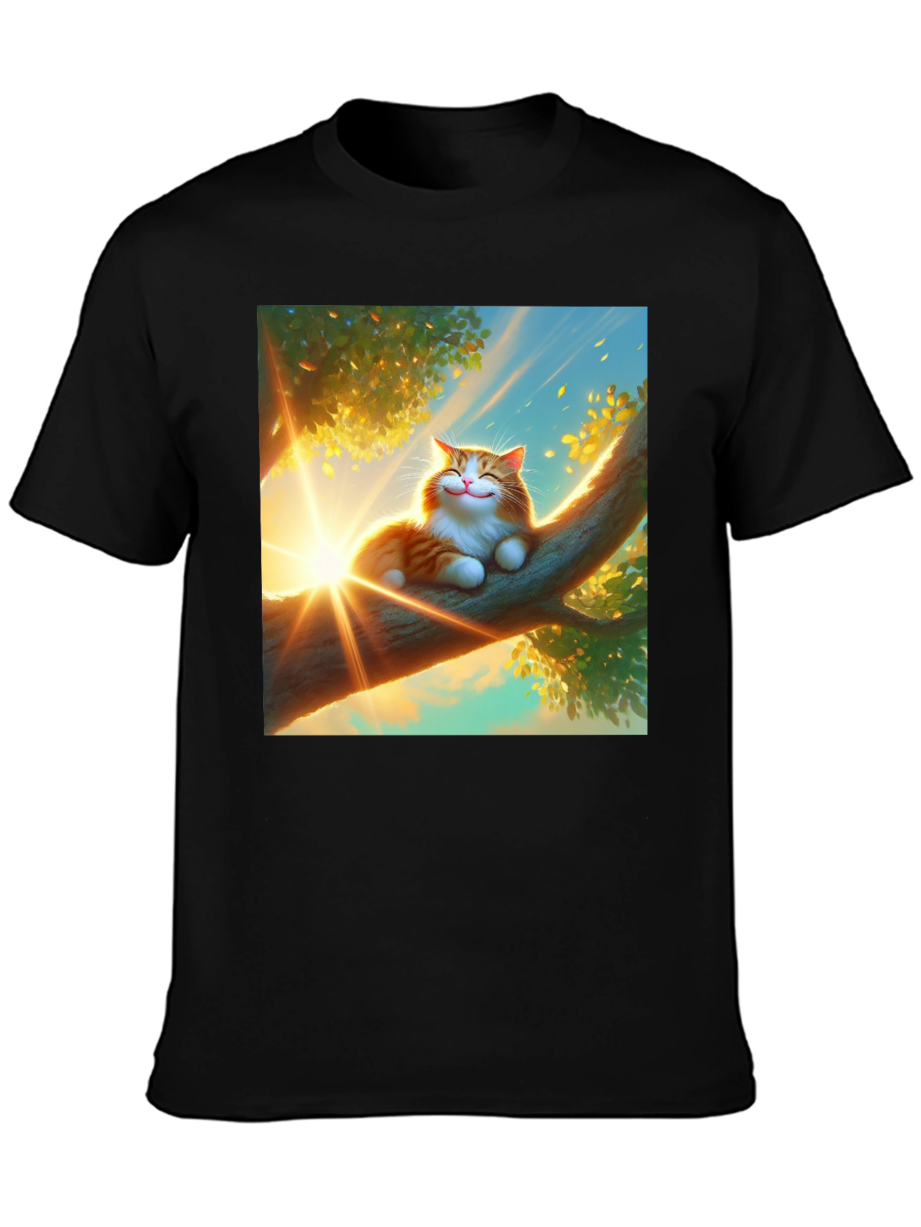Smiling Cat T-Shirt - Sunshine Day Dream