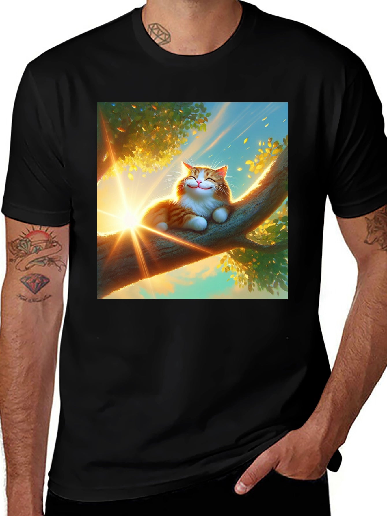 Smiling Cat T-Shirt - Sunshine Day Dream
