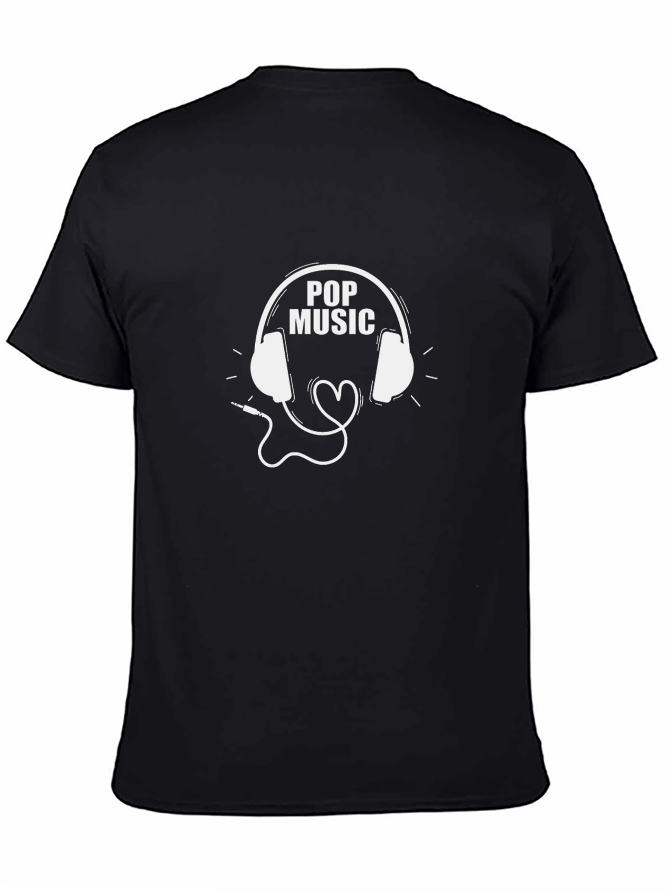 Pop Music Headphone Graphic T-Shirt