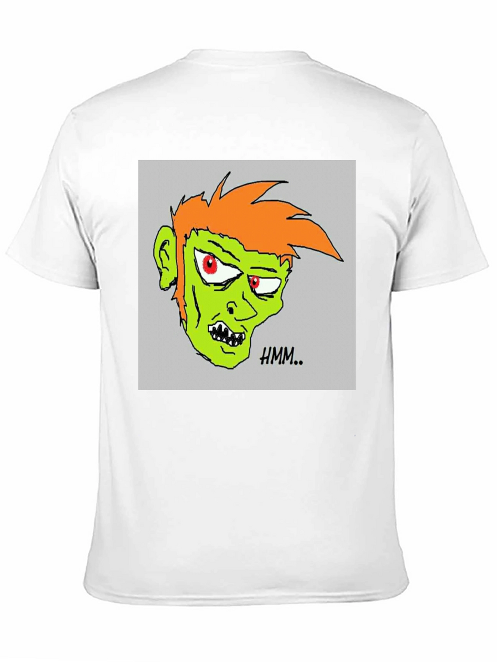 Hmm.. Zombie Graphic Print Black T-Shirt