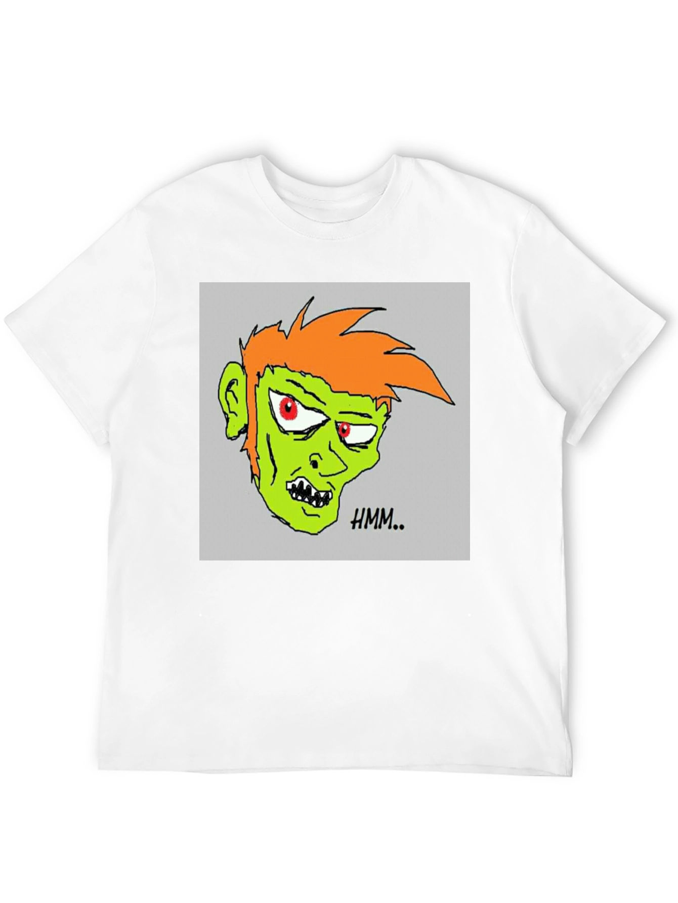 Hmm.. Zombie Graphic Print Black T-Shirt