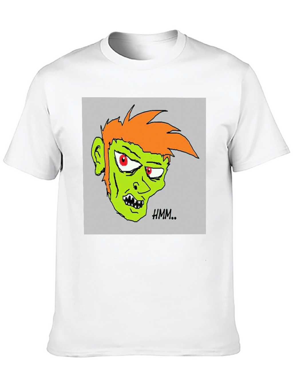 Hmm.. Zombie Graphic Print Black T-Shirt