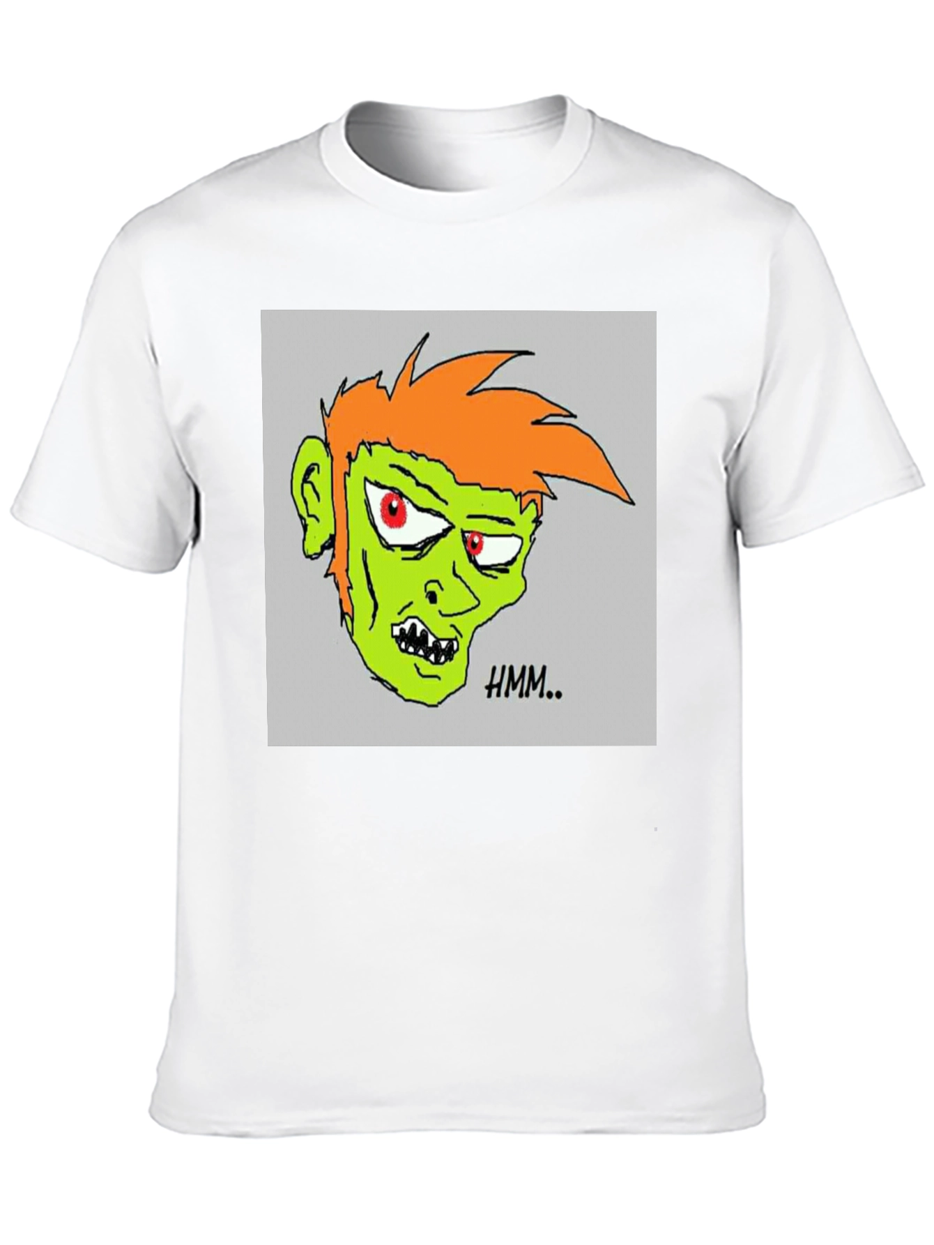 Hmm.. Zombie Graphic Print Black T-Shirt