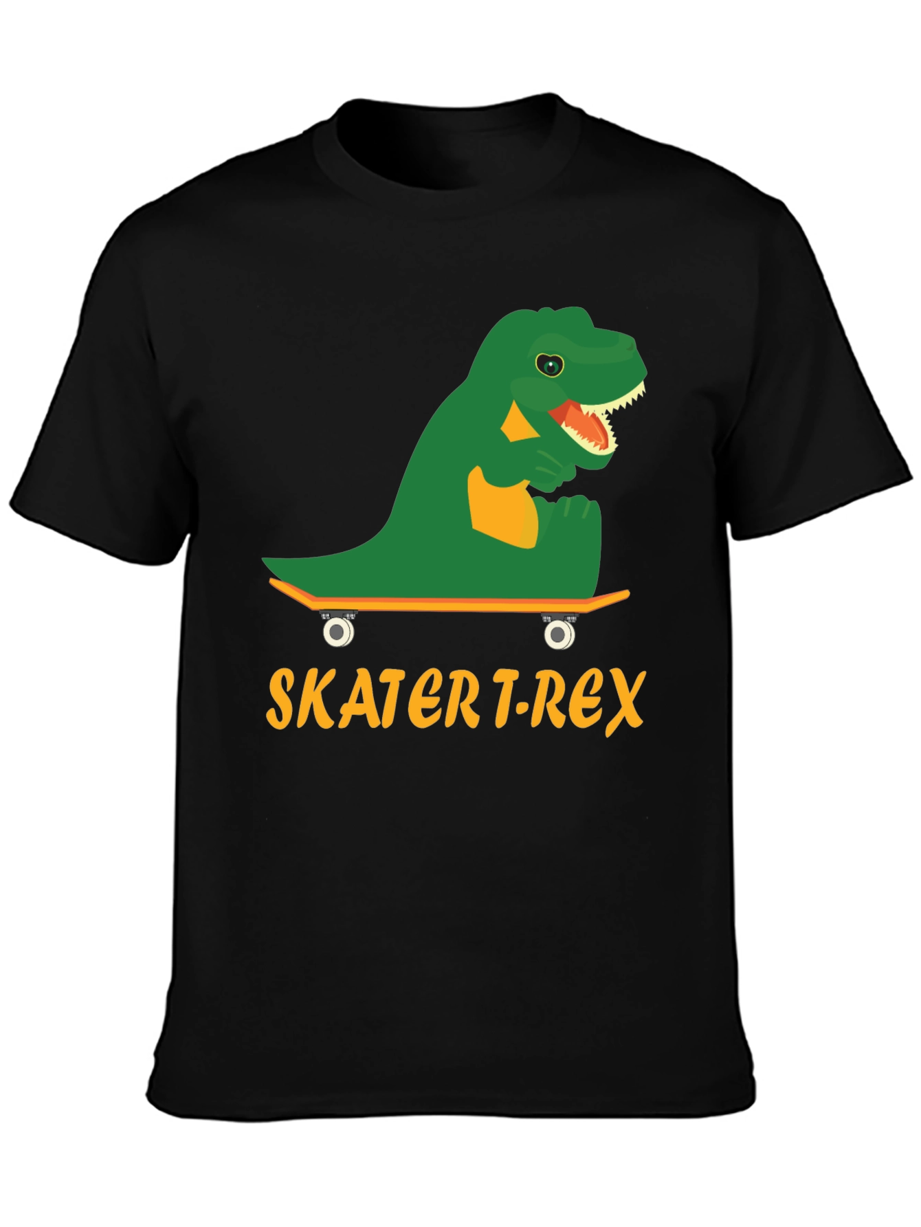 Skater T-Rex Graphic Tee - Cool Dinosaur Skateboard T-Shirt