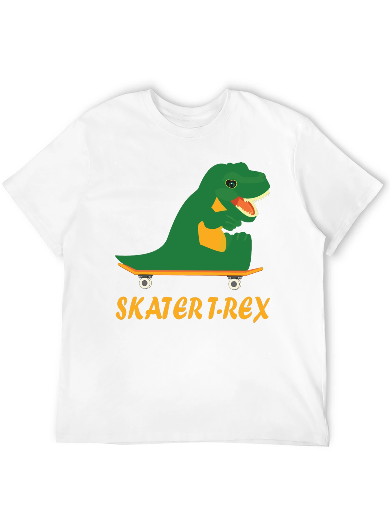 Skater T-Rex Graphic Tee - Cool Dinosaur Skateboard T-Shirt